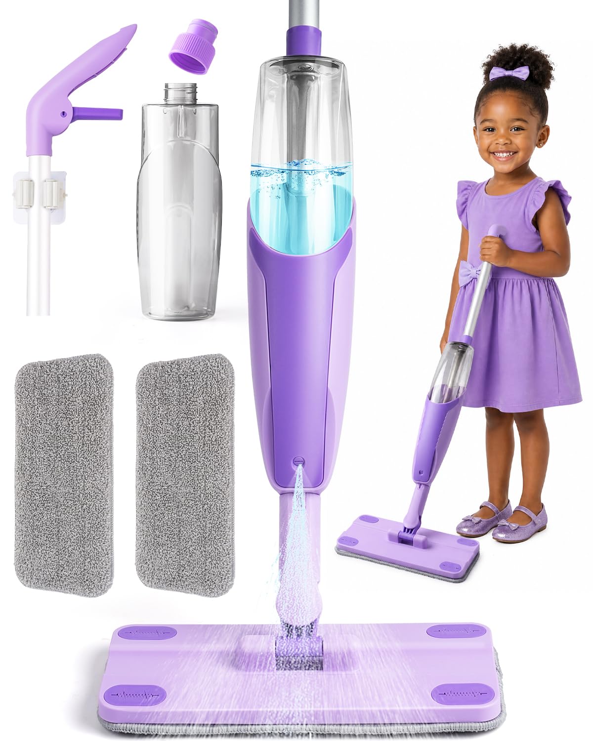 Purple Mini Spray Mop for Toddler