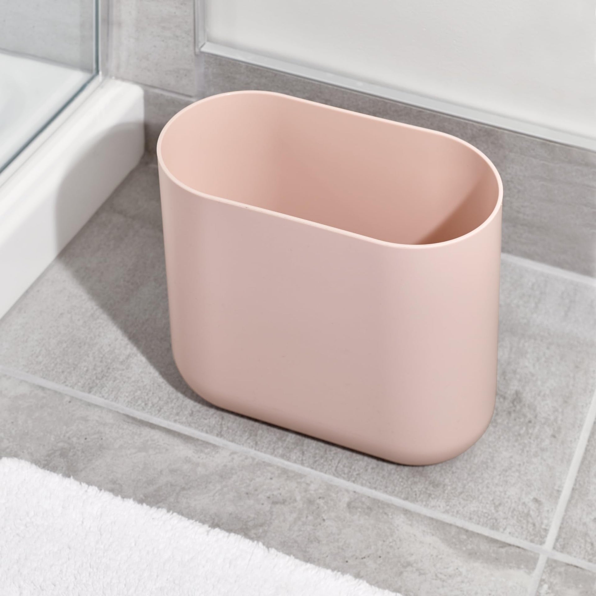 Small Slim Plastic Bathroom Trash Can