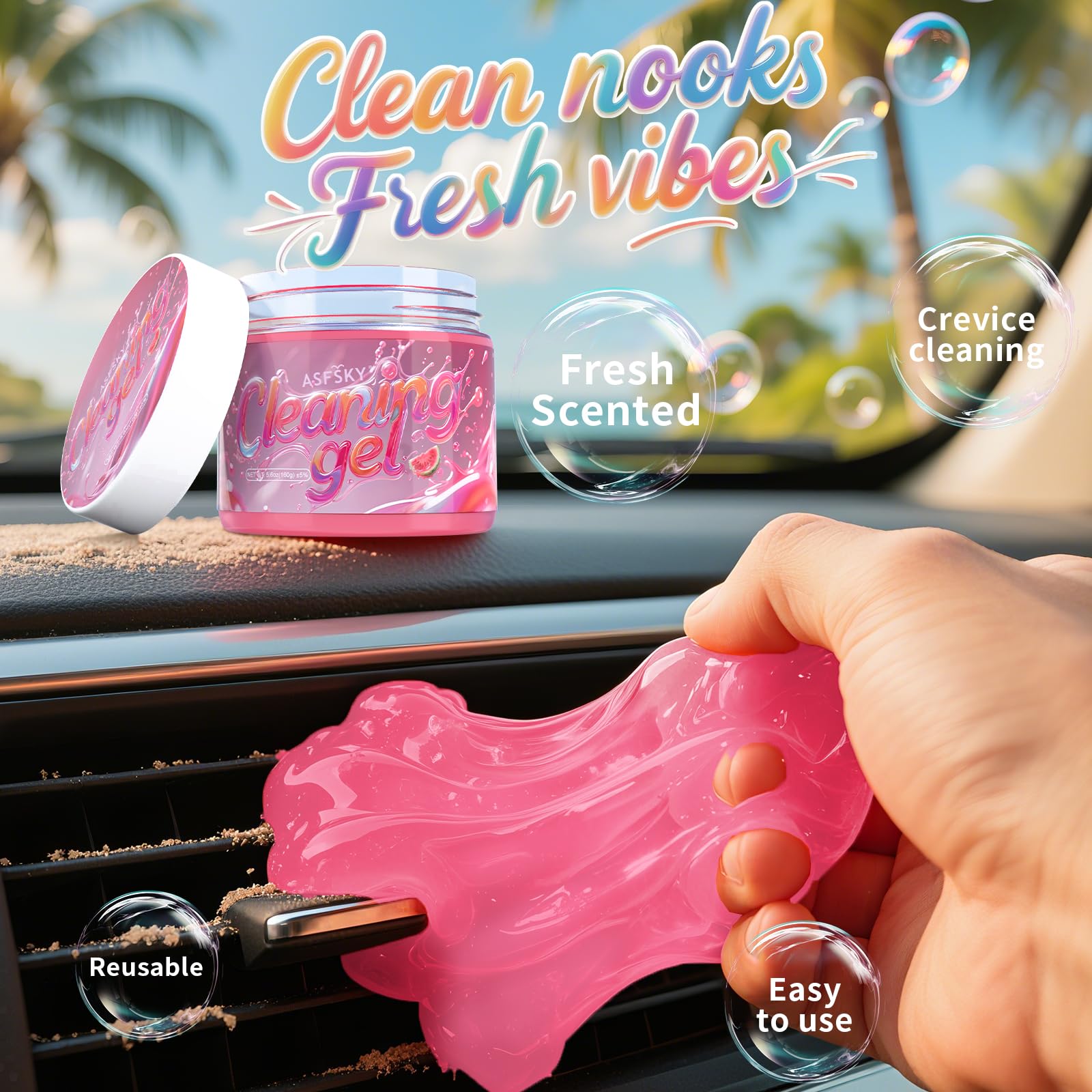 Car Cleaning Gel Cleaning Putty Universal Cleaning Gel Watermelon