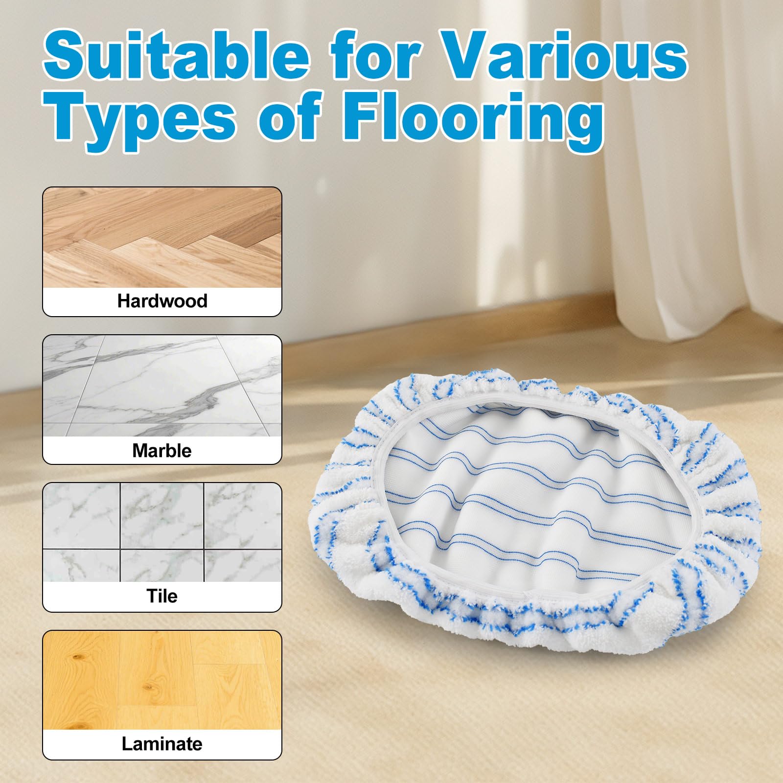8 Pack Mop Heads Replacements for OCedar Hardwood Floor 'N More Microfiber Mops (8 Count)