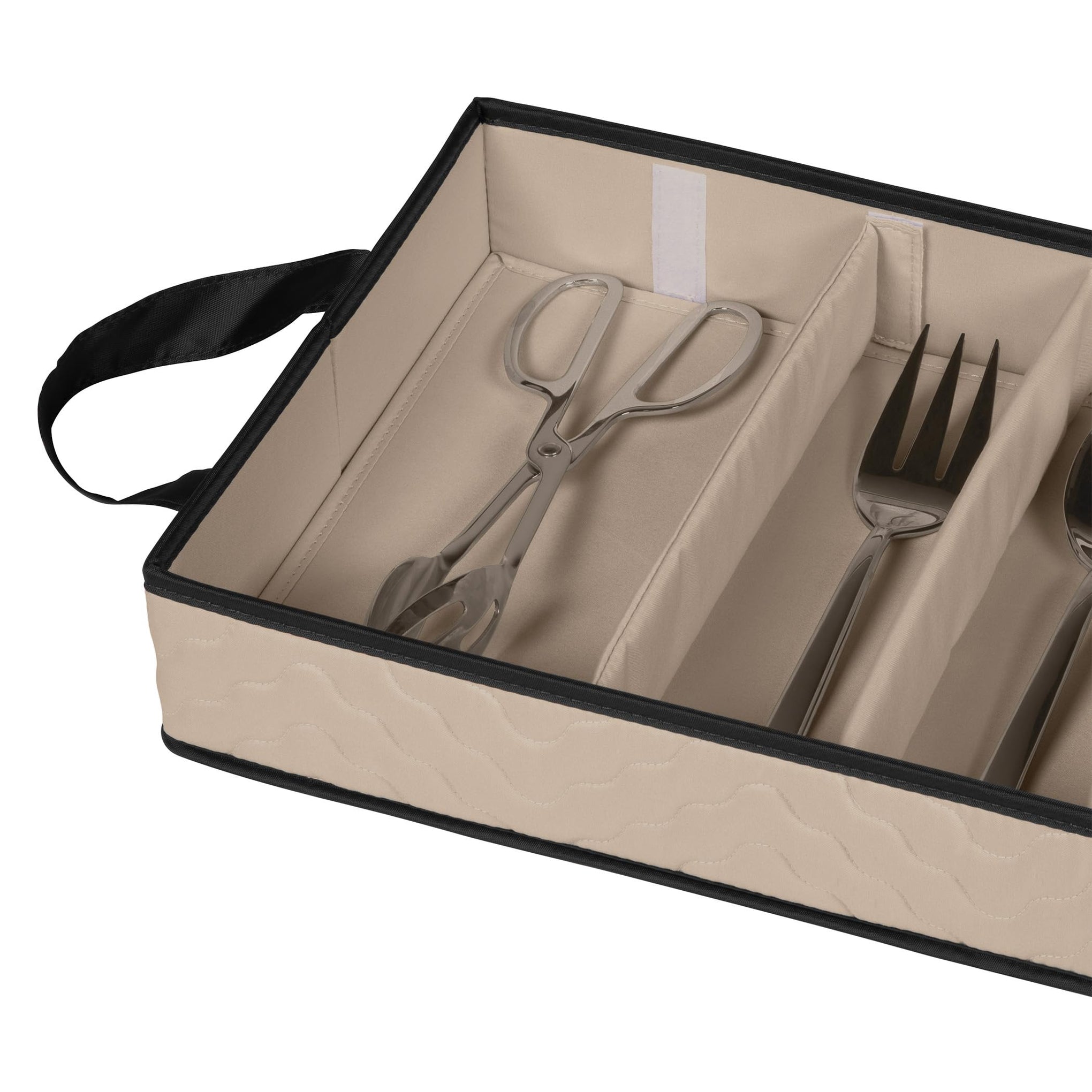 Flatware Storage Case 5 Compartments Silverware Container Box