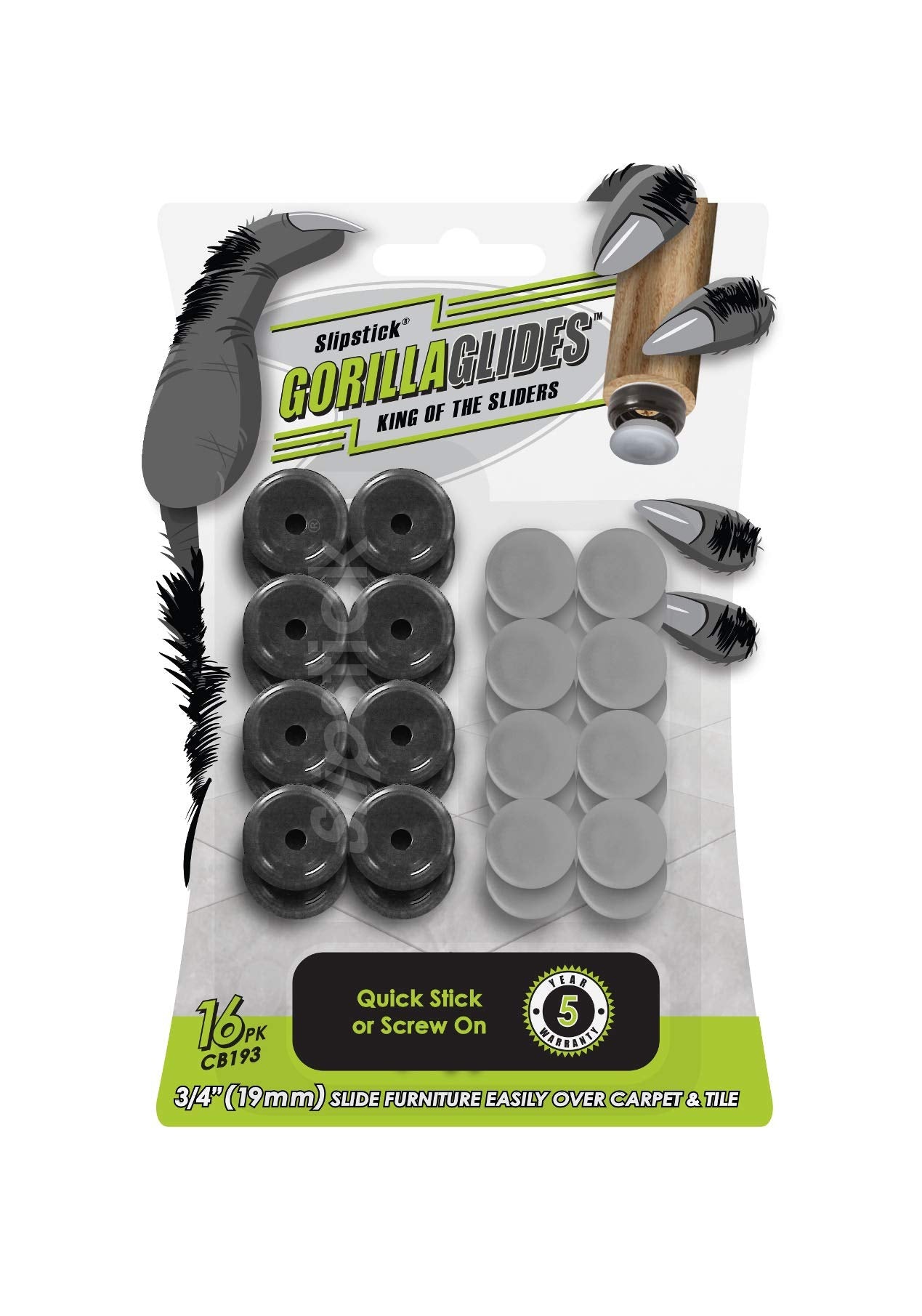 GorillaGlides Plastic Furniture Sliders
