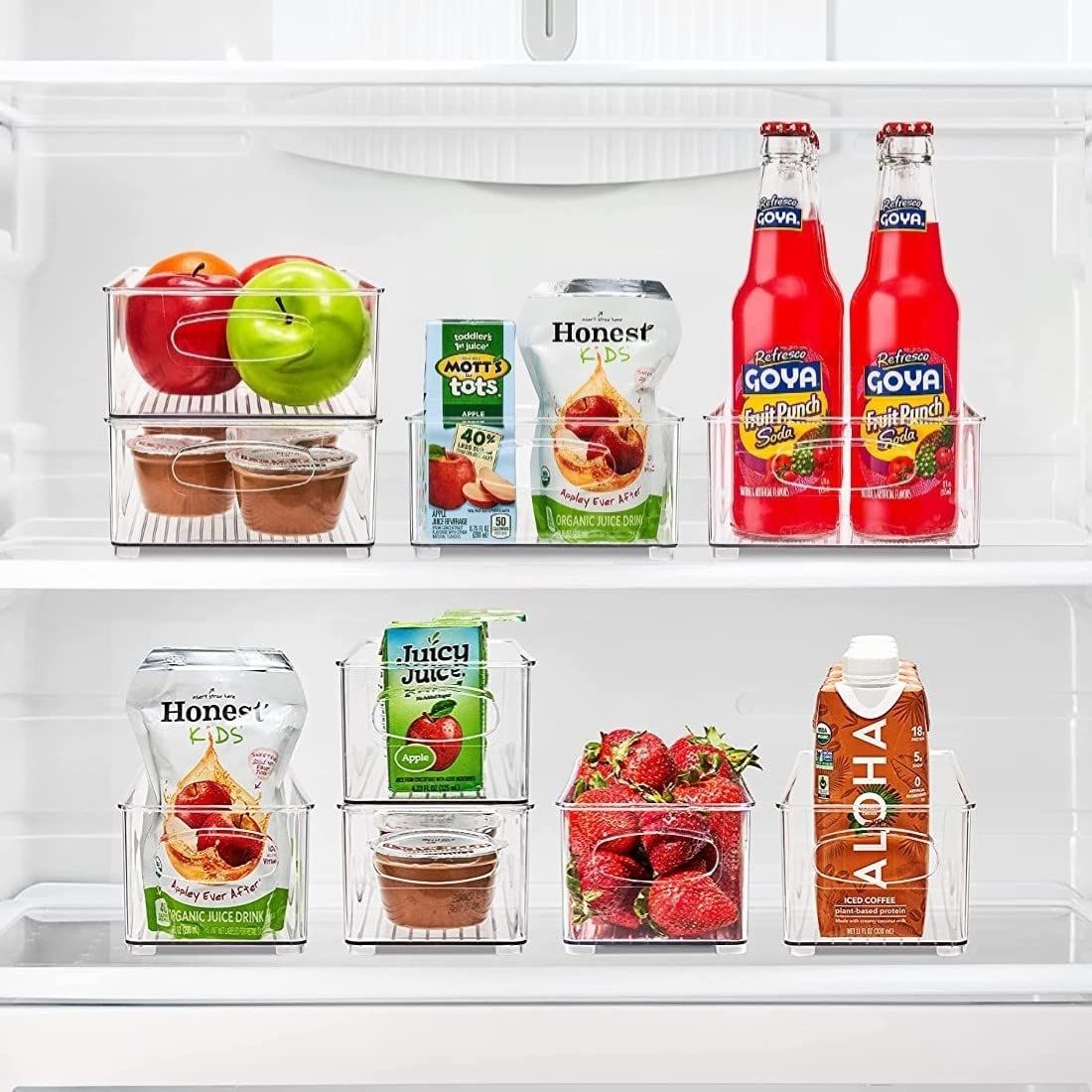 Stackable Refrigerator Organizer Bins (4 Count)