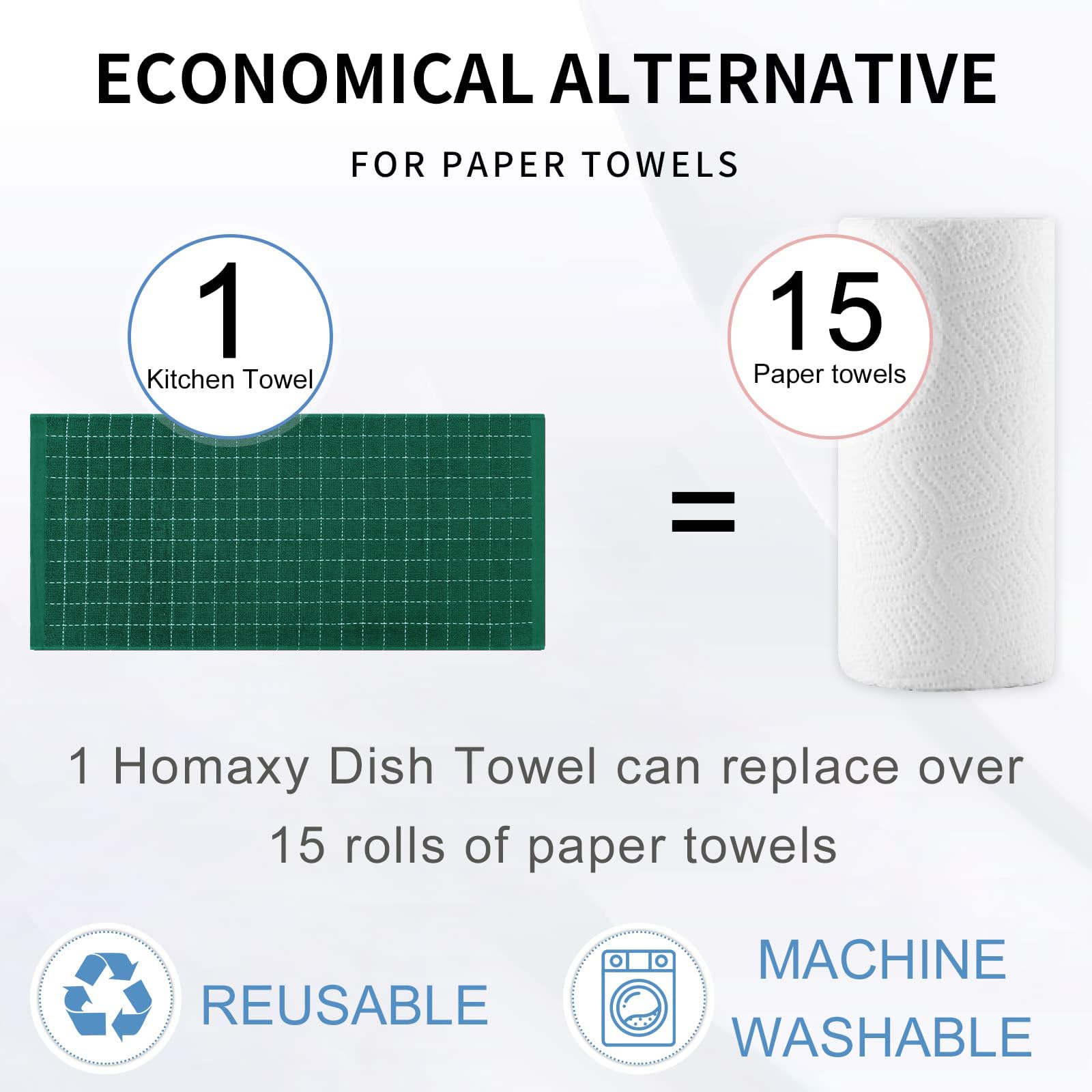 100% Cotton Terry Kitchen Towels (4 Count)