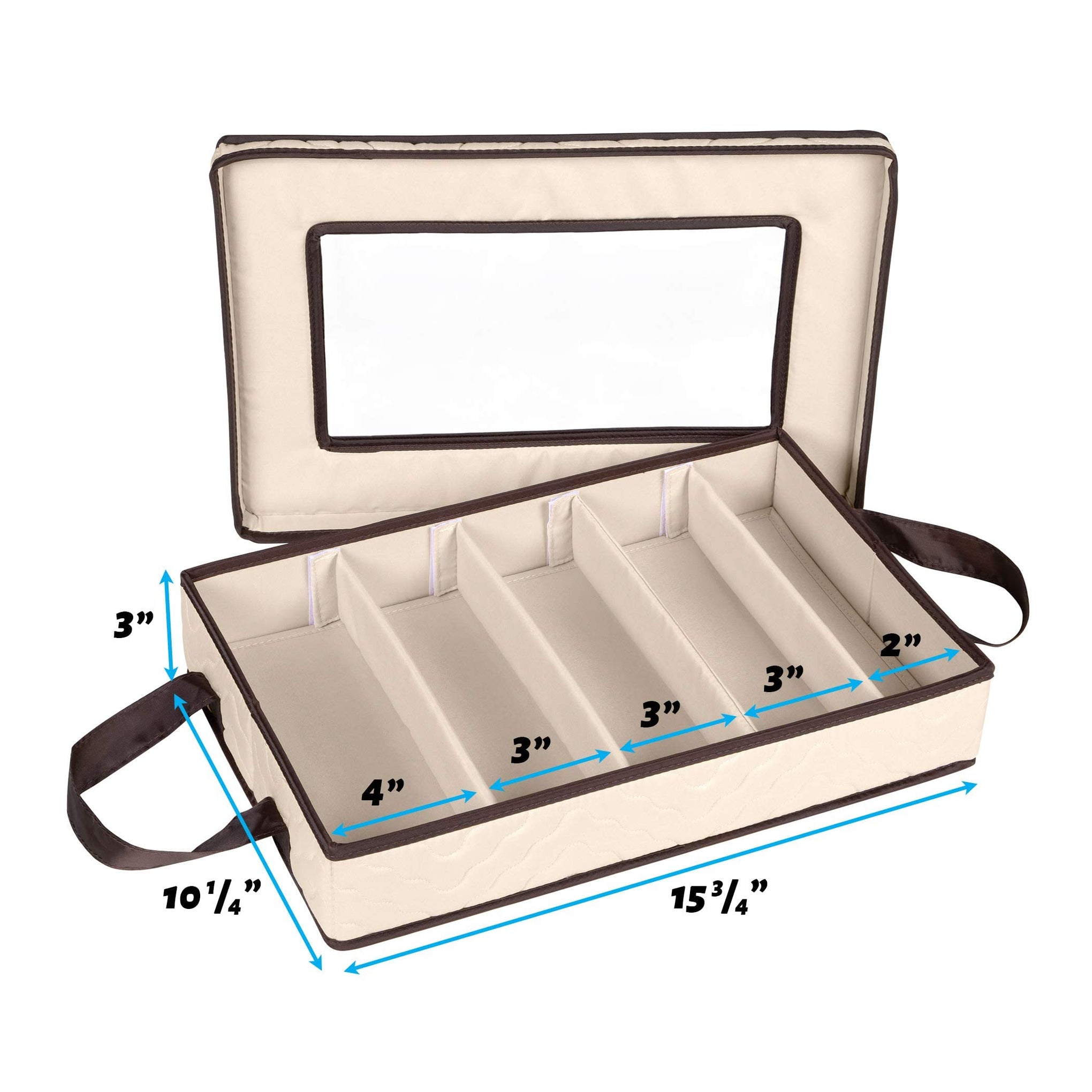 Flatware Storage Case 5 Compartments Silverware Container Box