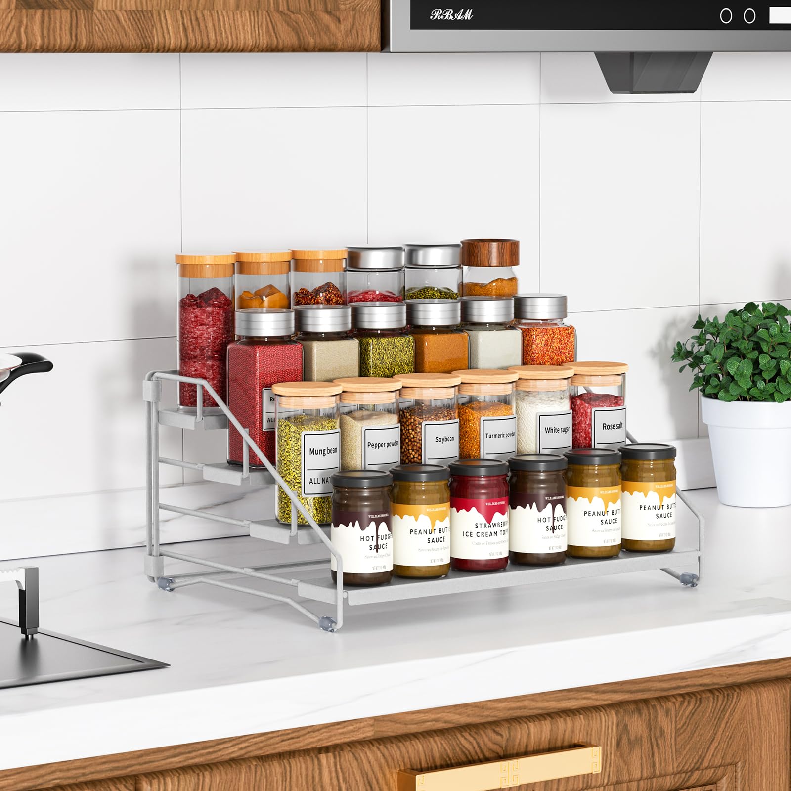 Spice Rack Organizer for Cabinet