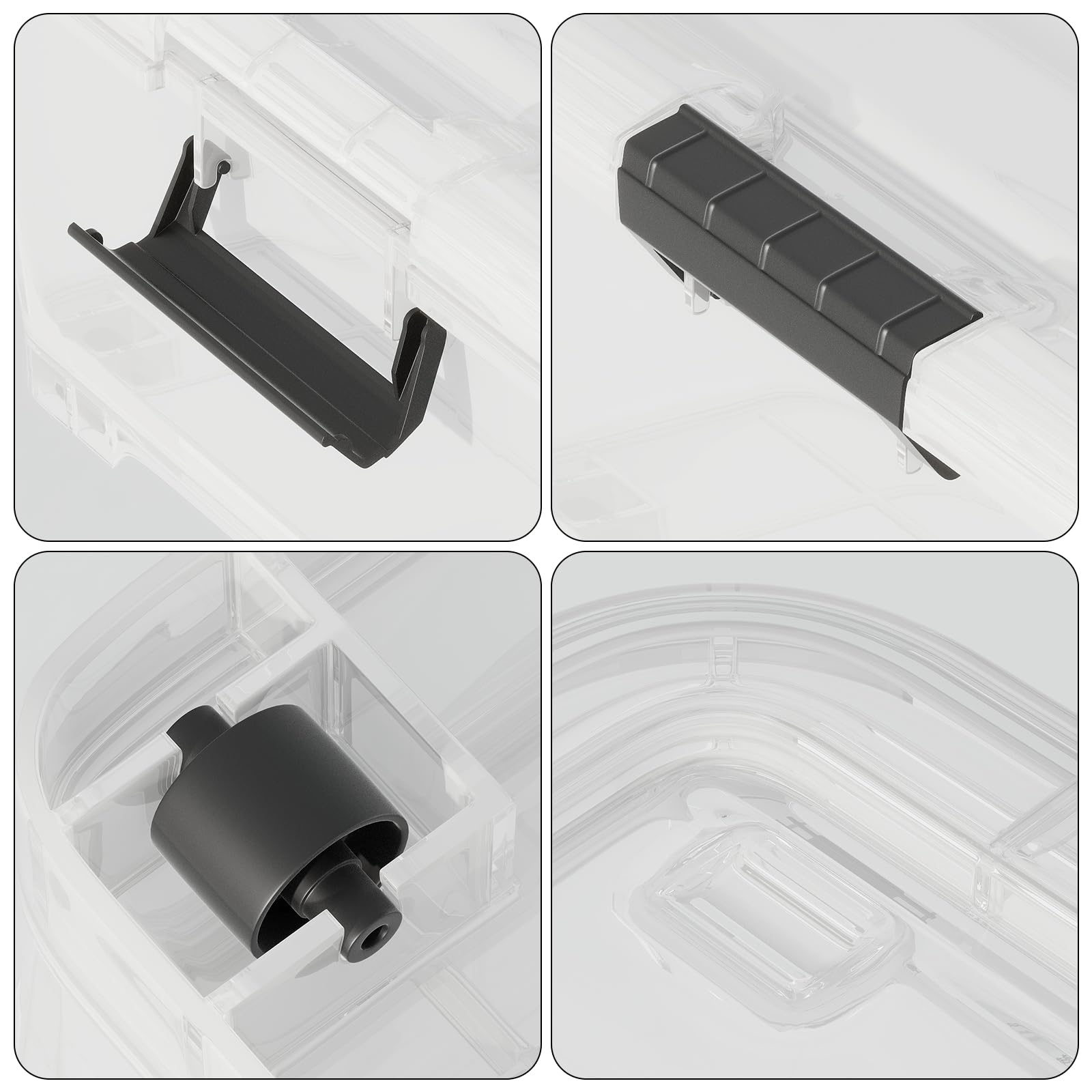 52 Quart Large Plastic Underbed Latching Storage Box (3 Count)
