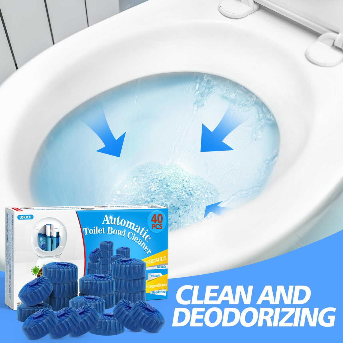 40 Pack Toilet Bowl Cleaner Tablets (40 Count)