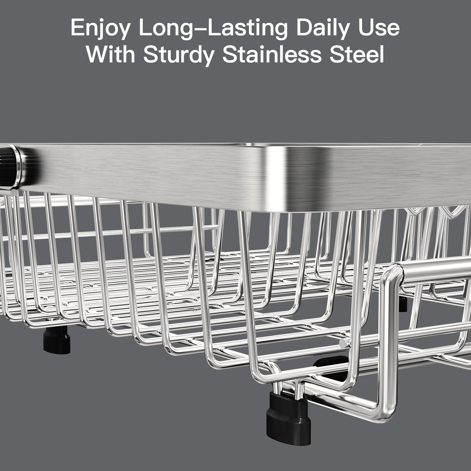 Dish Drying Rack Over The Sink with Utensil Holder