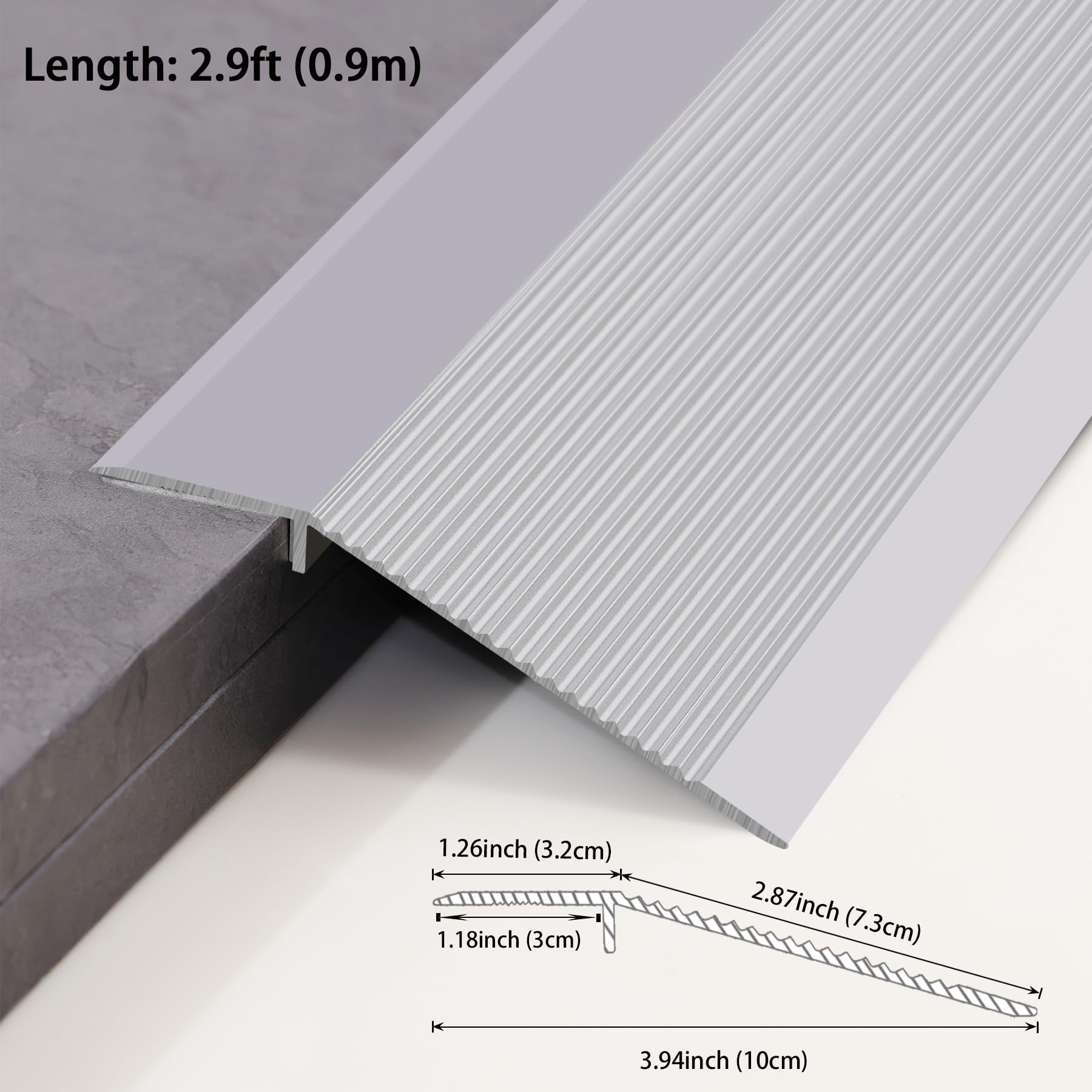 Aluminum Floor Transition Threshold Strip (2 Count)
