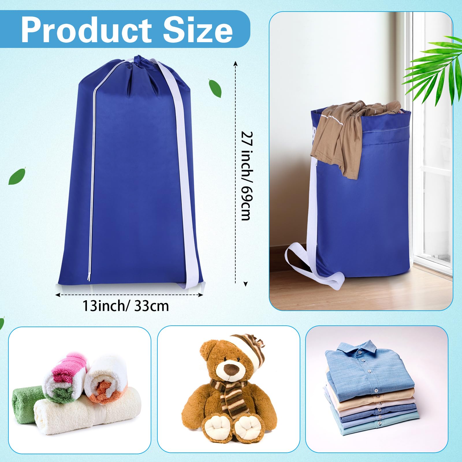 10 Pcs Nylon Extra Large Laundry Bag
