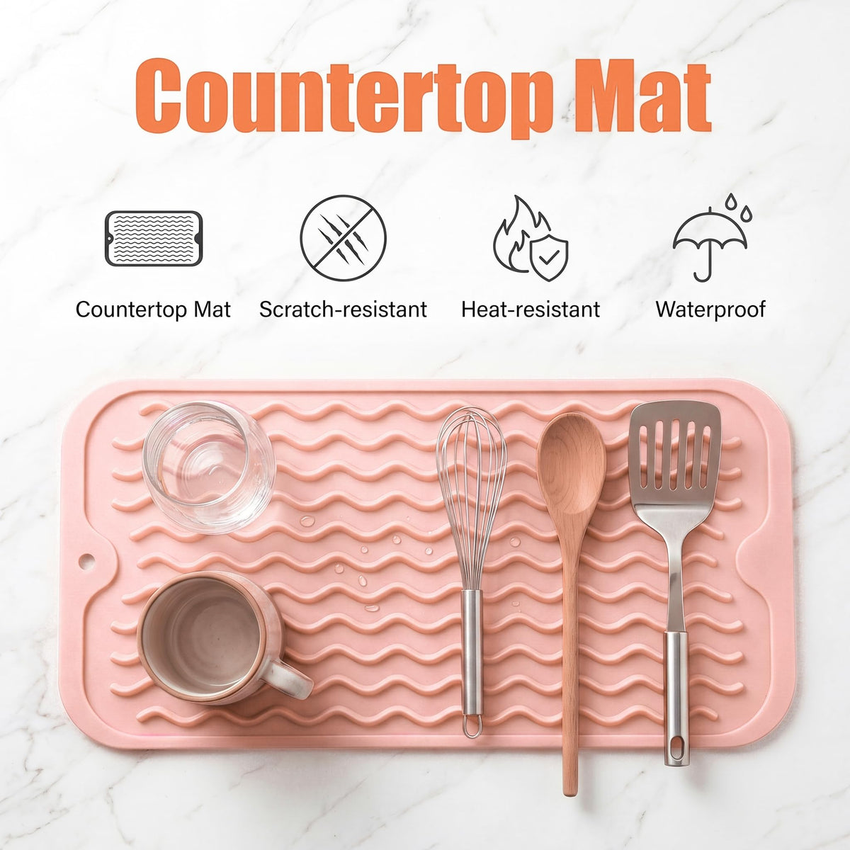 Silicone Dish Drying Mat for Multiple Usage