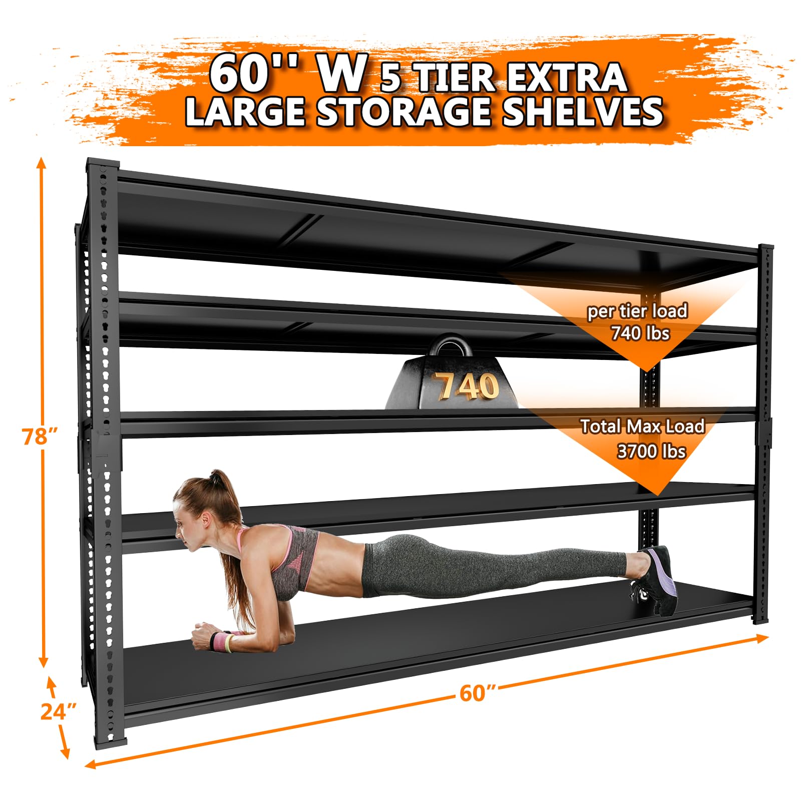 Storage Shelves Heavy Duty 2 PCS (2 Count)