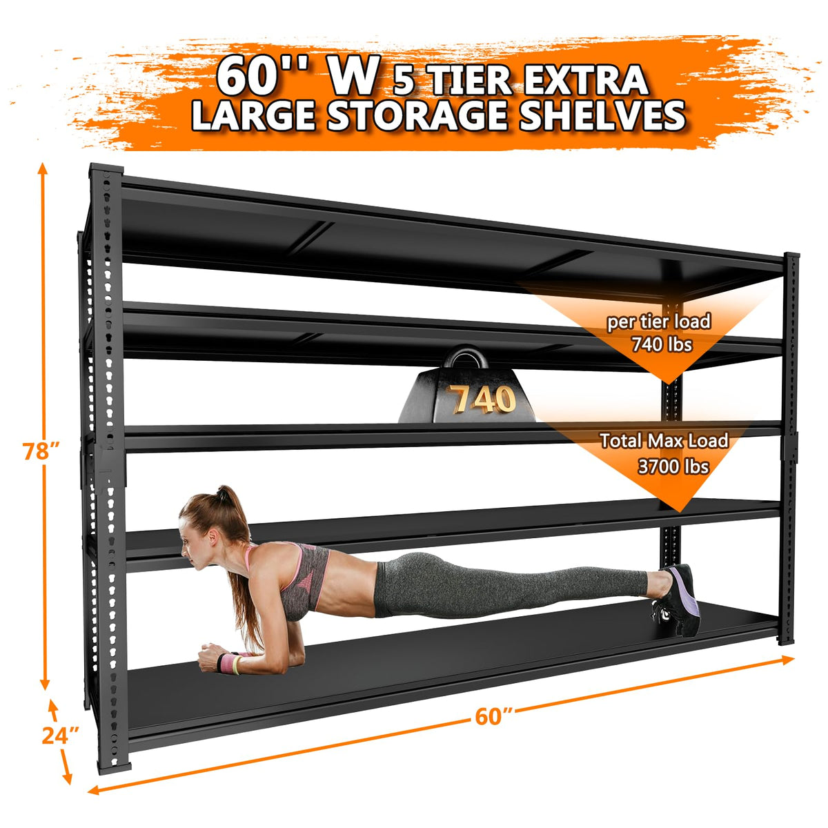 Storage Shelves Heavy Duty 3 PCS