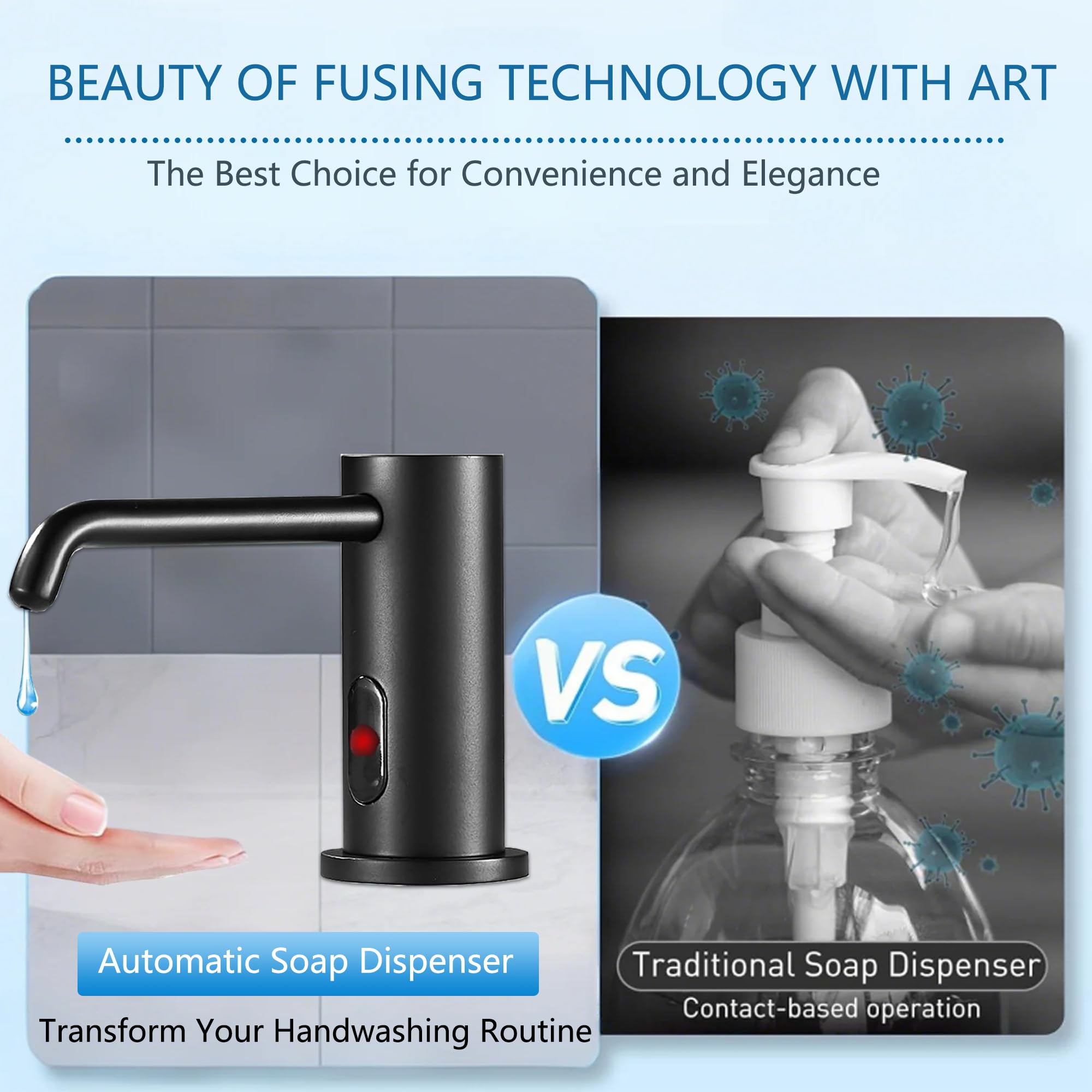 Touchless Automatic Soap Dispenser Built in Sink Electric Soap Dispenser