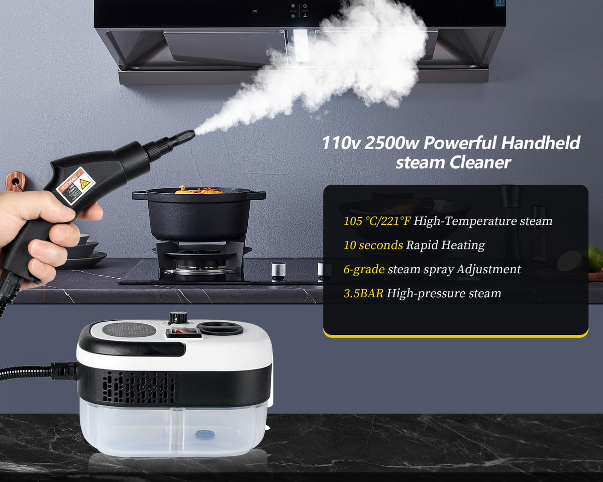 7 in 1 Steam Cleaner 2500W High Pressure Steamer for Cleaning