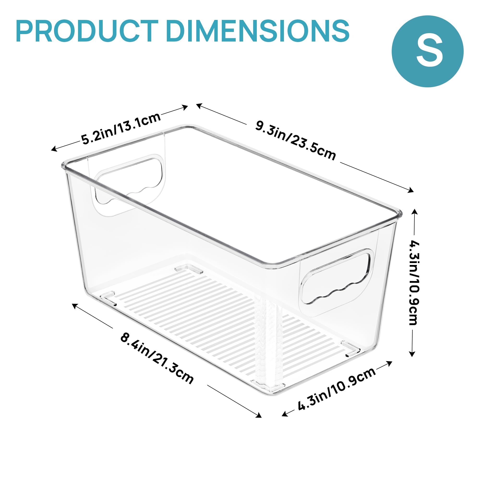 6 Pack Clear Storage Bins (6 Count)