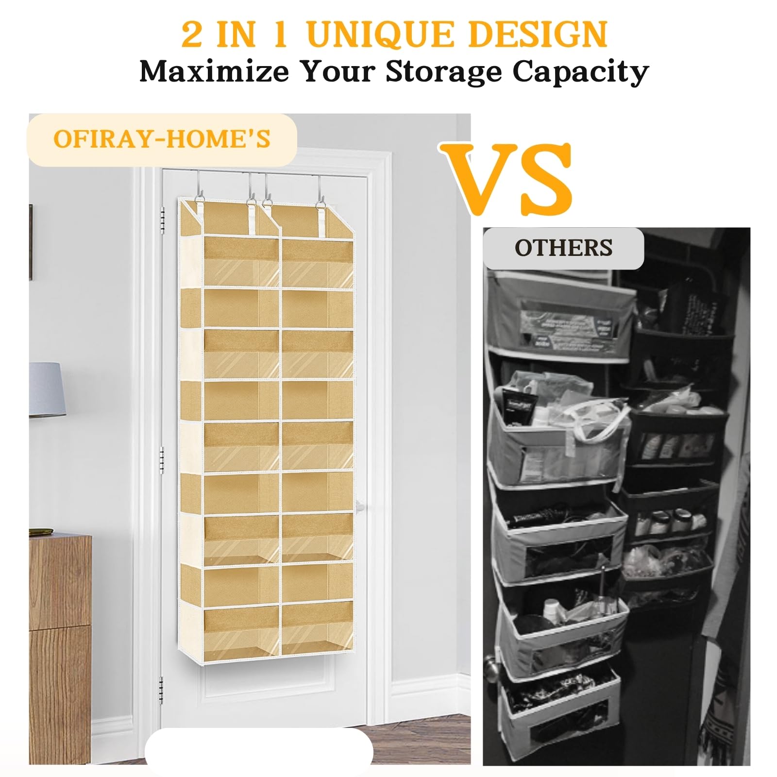 Over the Door Organizer 5 Tiers
