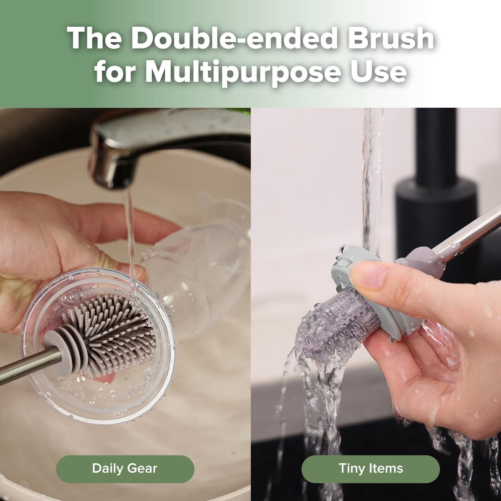 Silicone Cleaning Brush for Baby Bottles and Crevices