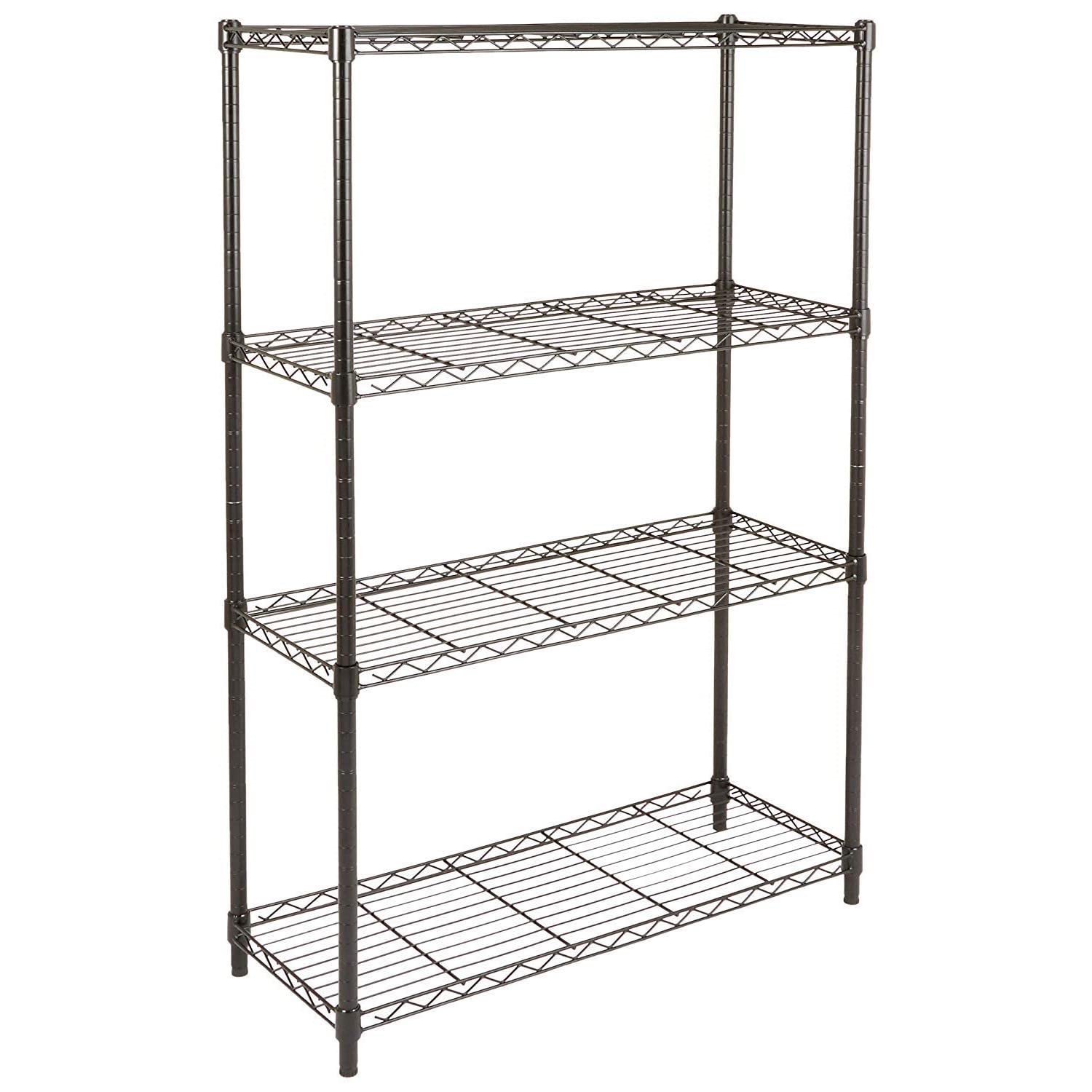 4 Shelf Adjustable Heavy Duty Steel Wire Rack Storage Shelving