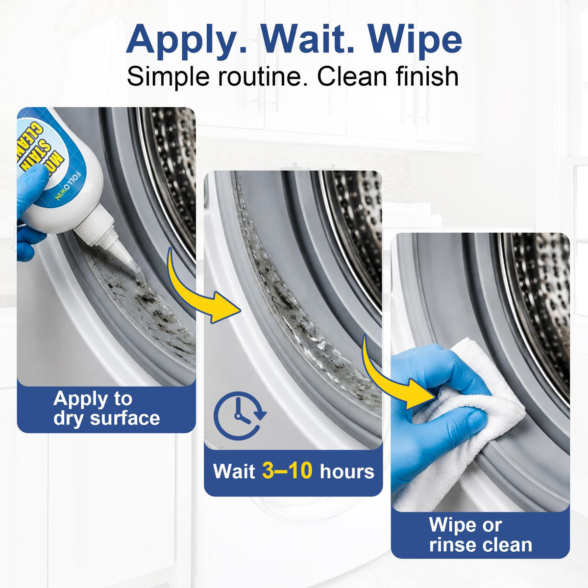 Mold Stain Remover Gel for Washing Machine Seal (8 Fl Oz)