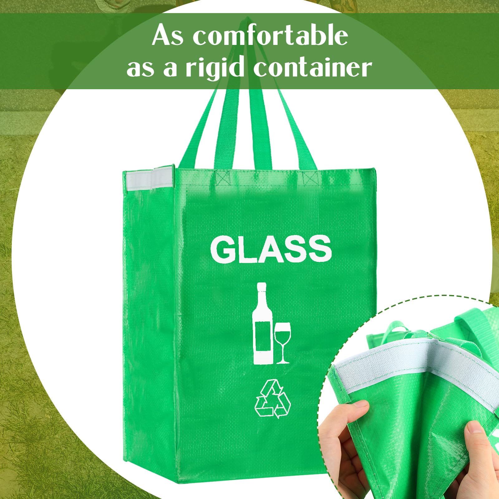 4 Pcs Separate Recycling Waste Bin Bag Large Recycle Bin for Kitchen (4 Count)