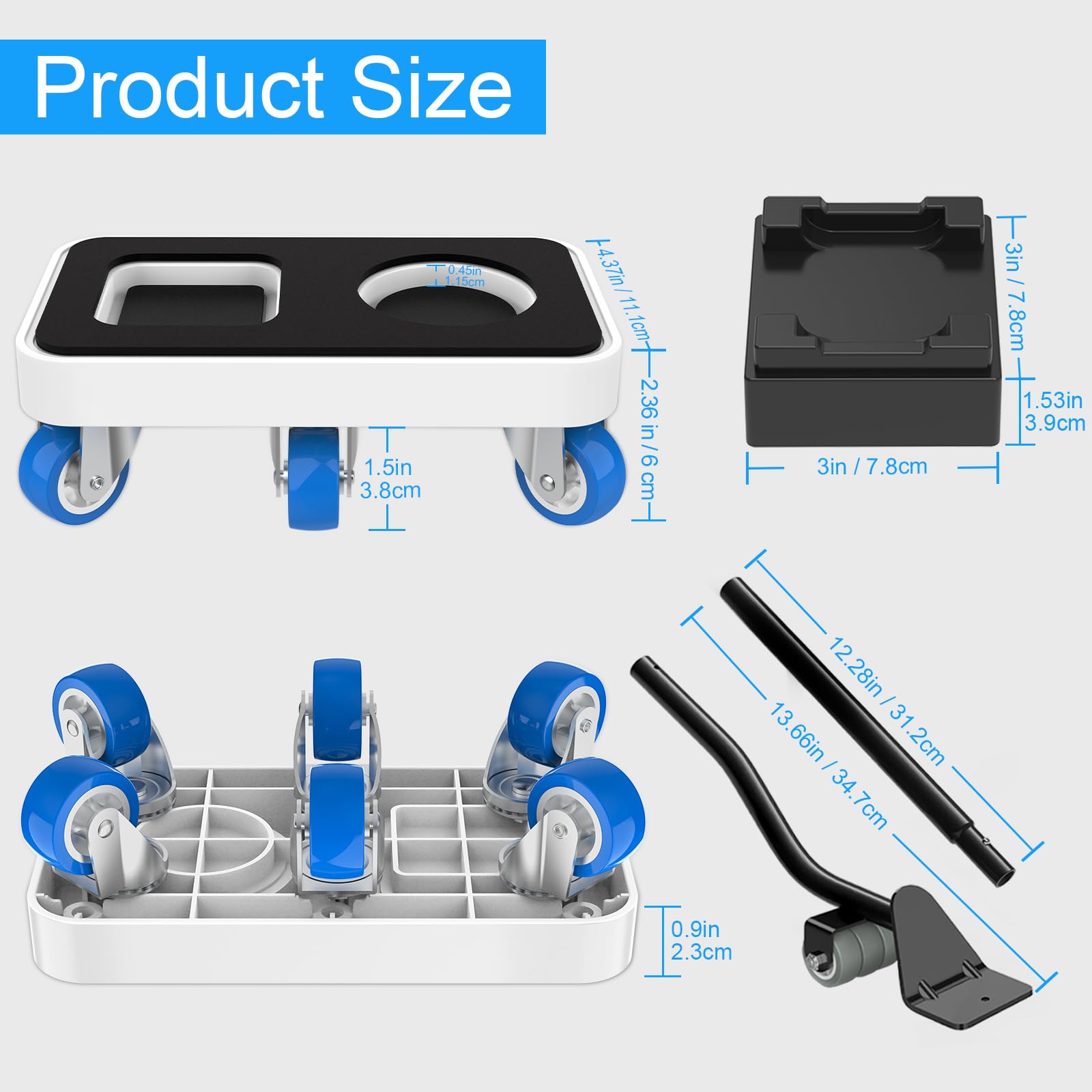 Furniture Dolly with Dual Groove Design (4 Count)