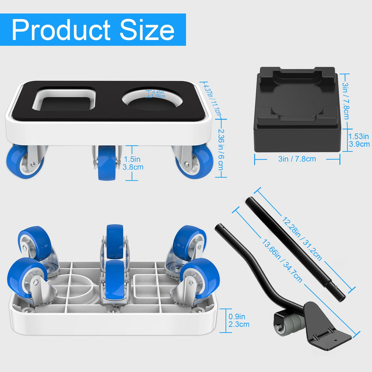 Furniture Dolly with Dual Groove Design (4 Count)