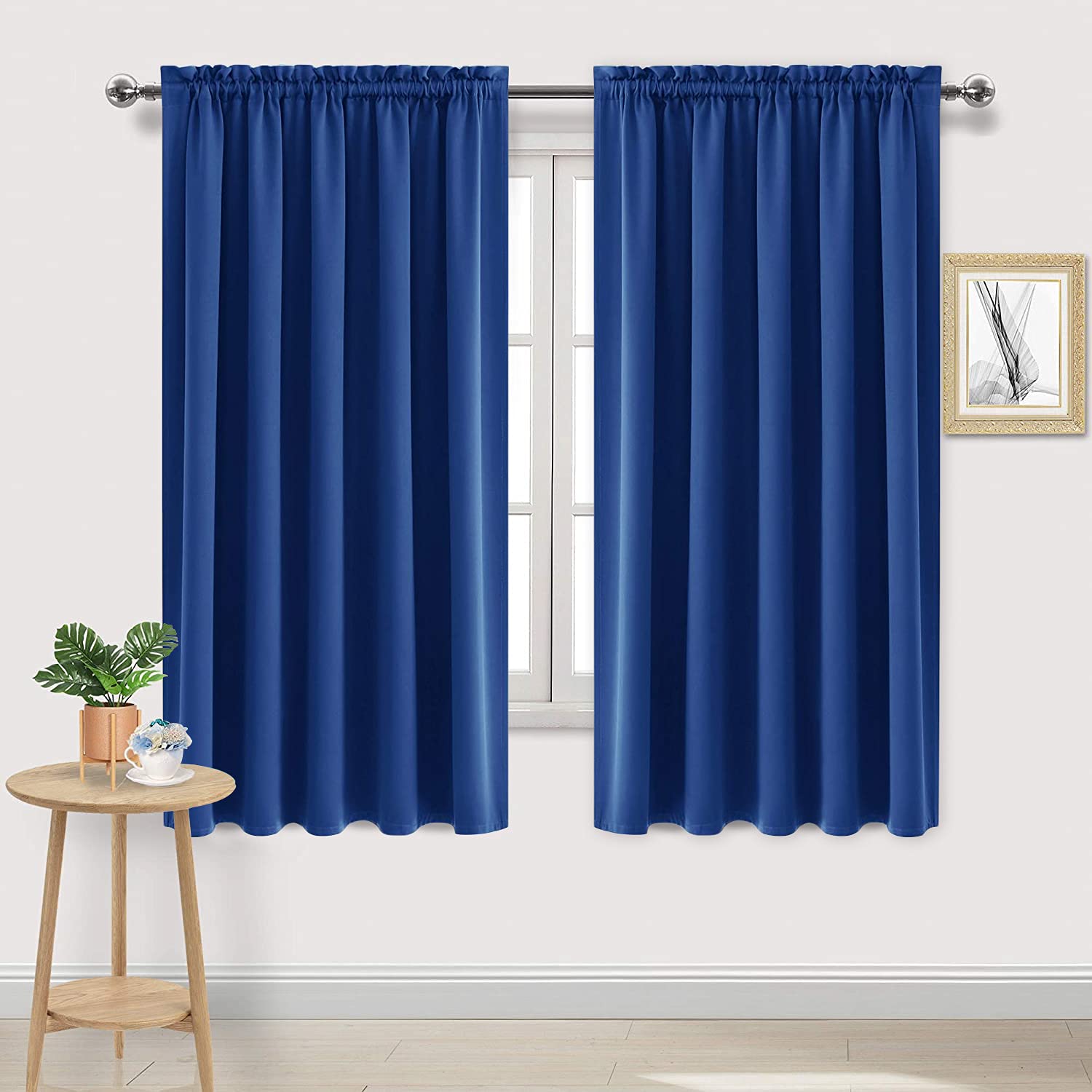 Wide Blackout Curtains for Living Room 60 x 63 Inch Long 2 Panels (2 Count)
