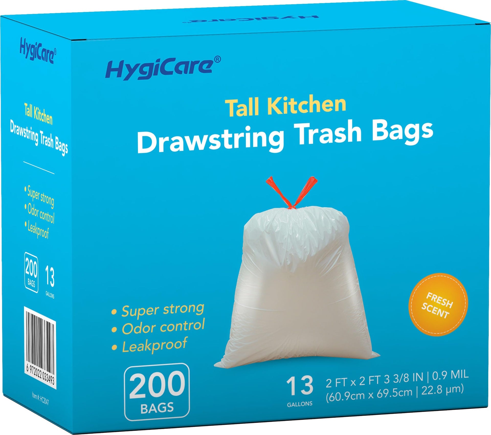 13 Gallon Tall Kitchen Trash Bags (200 Count)