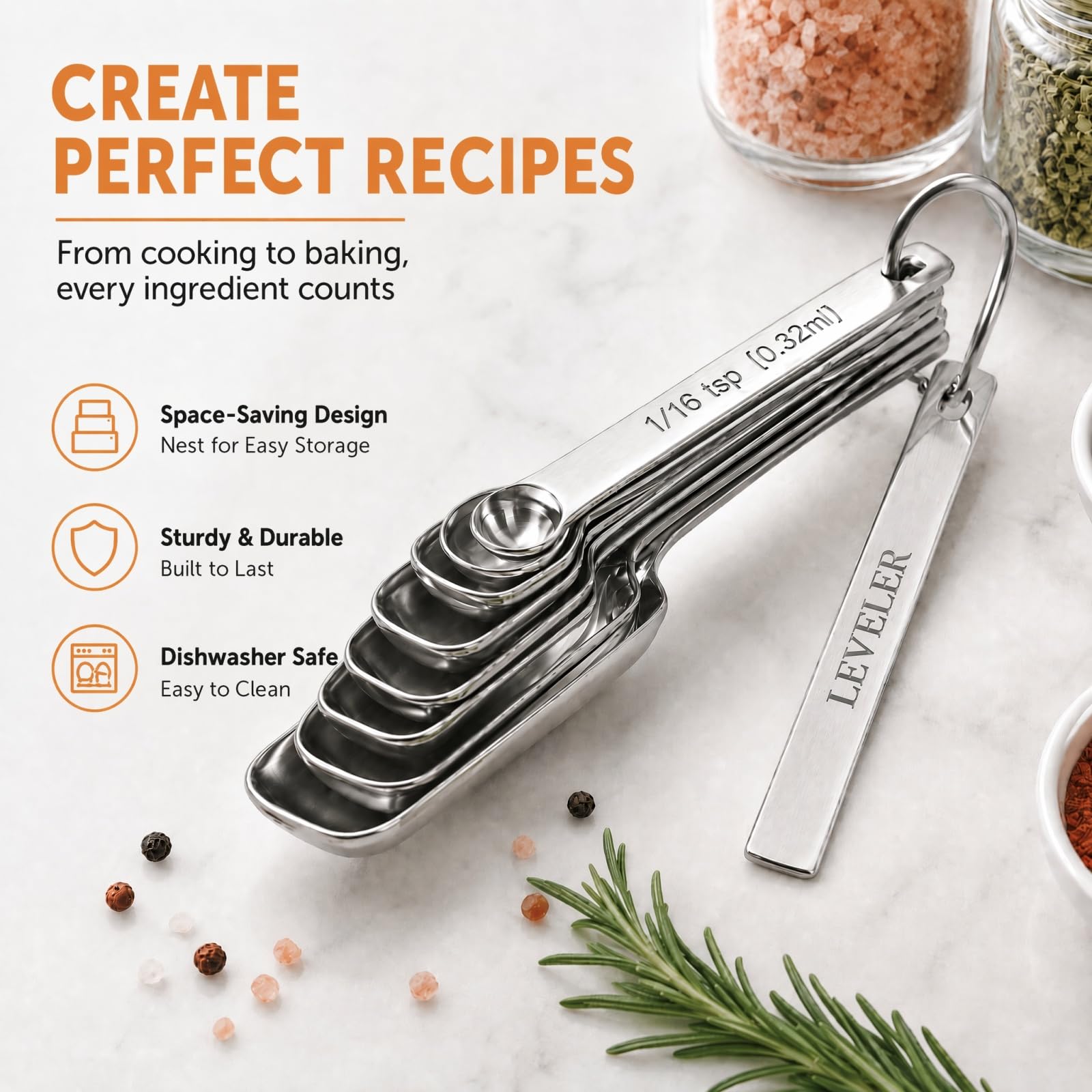 Stainless Steel Measuring Spoons Set of 13 (13 Count)