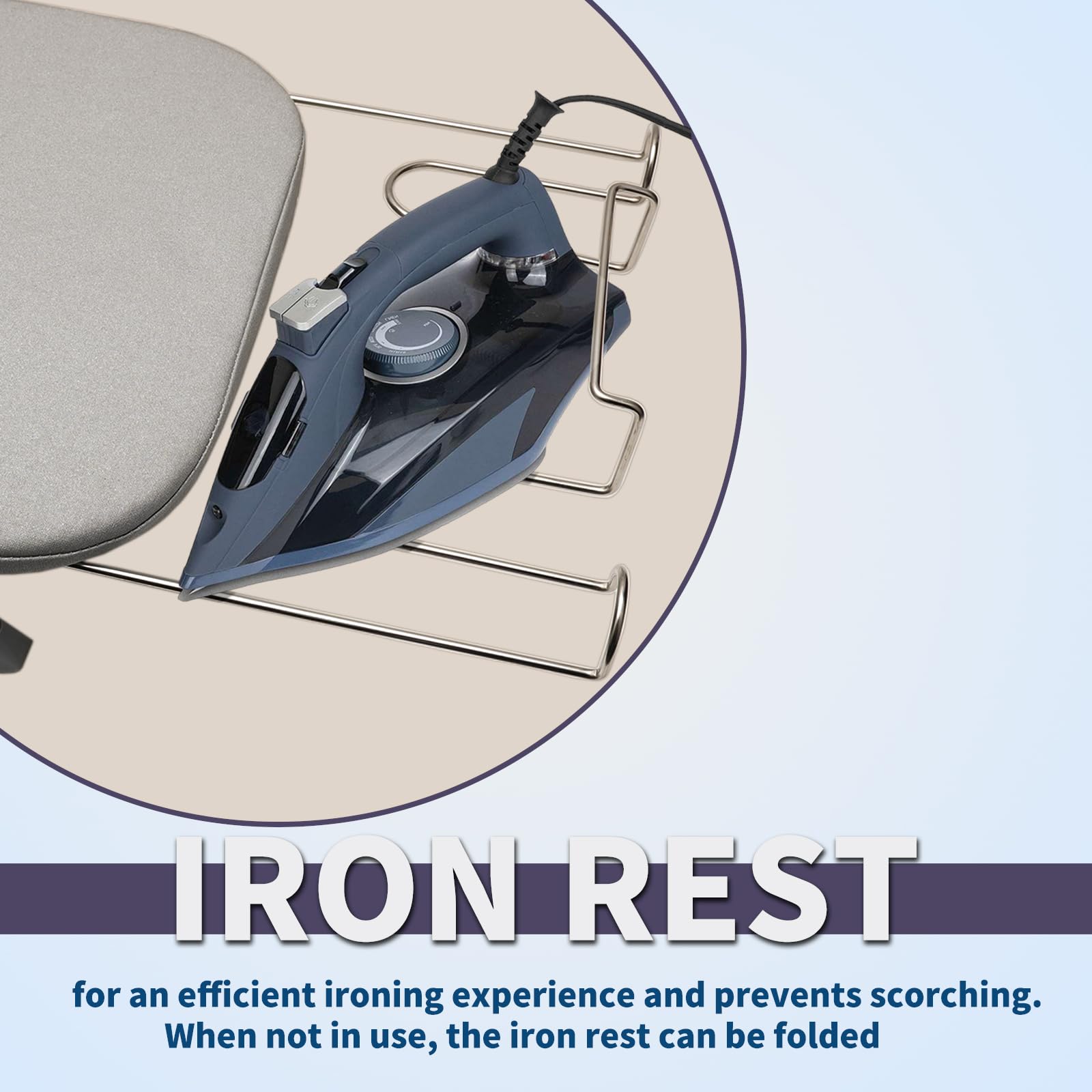 Folding Tabletop Ironing Board with Iron Holder Rest