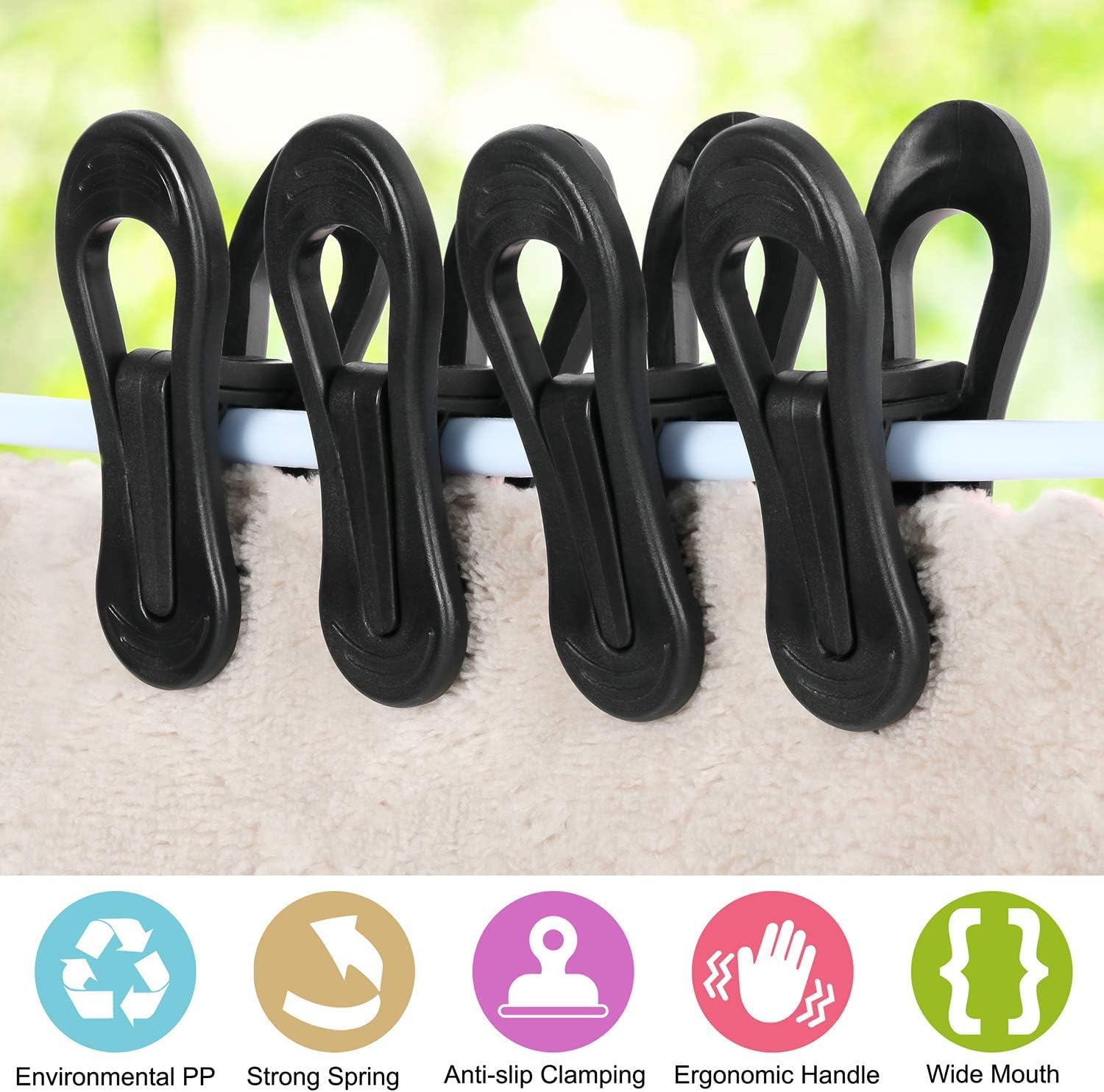 50pc Plastic Coat Hanger Clips (50 Count)