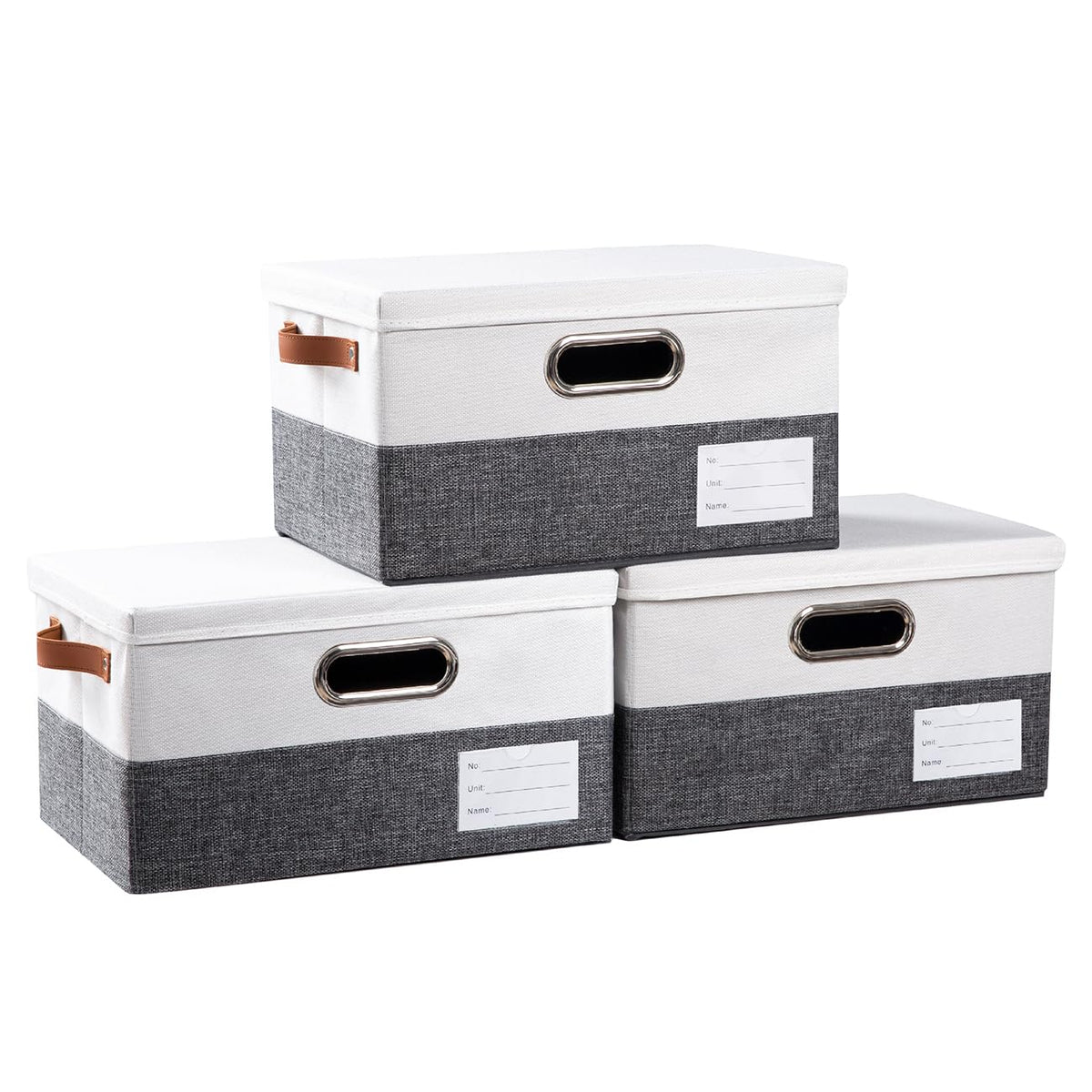Storage Bins with Lids [3 (3 Count)