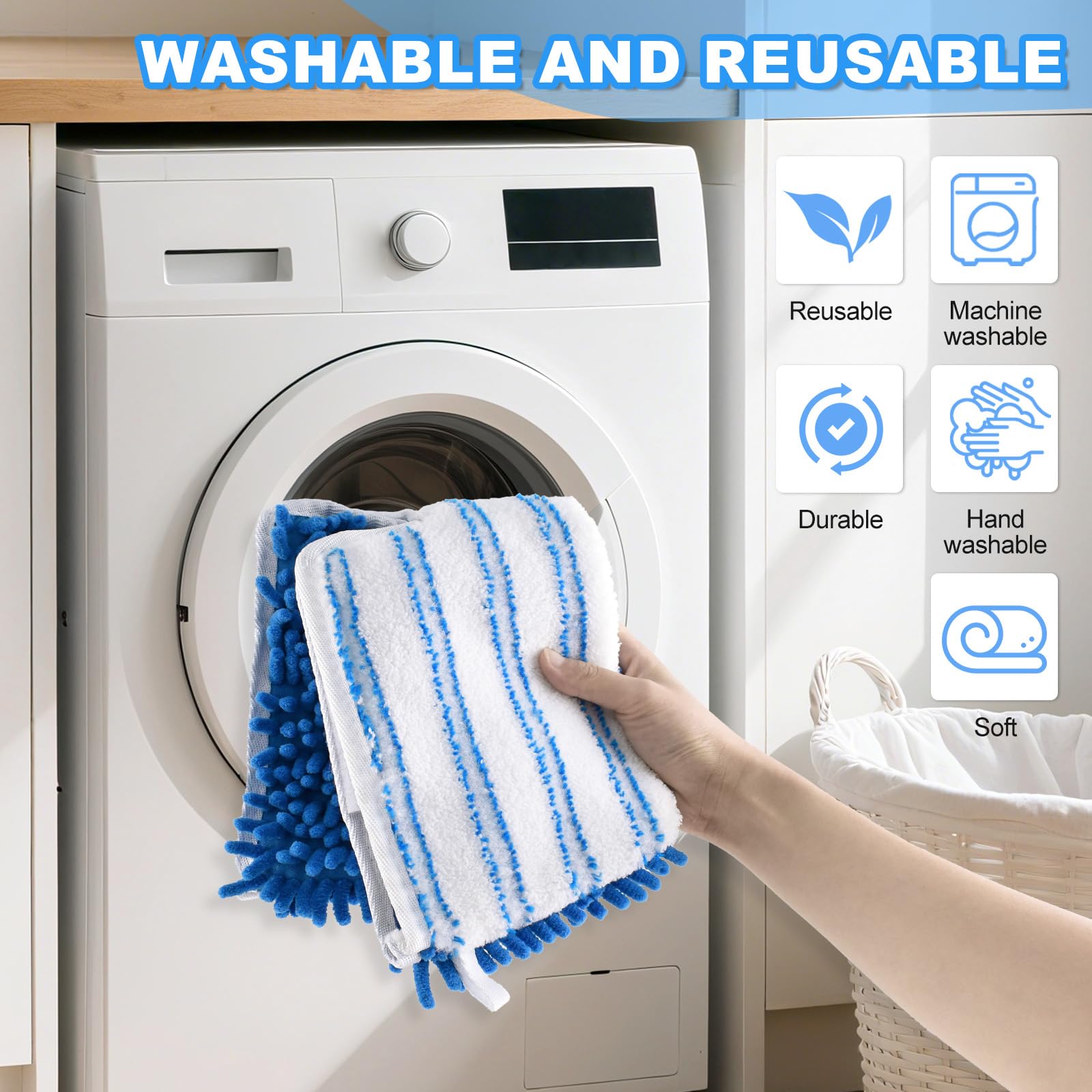 Microfiber Mops for Floor Cleaning (4 Count) - ModHome Supplies