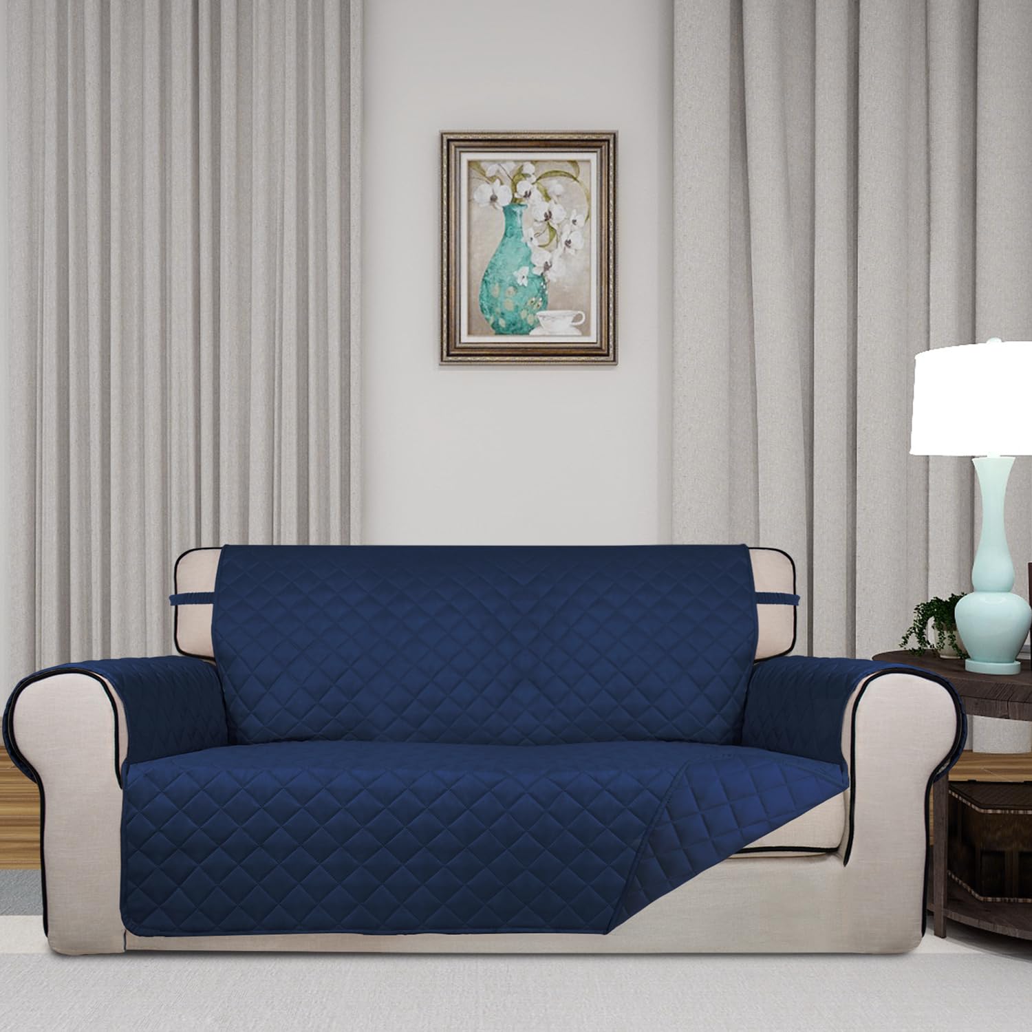 Reversible Quilted Couch Covers for Dogs Loveseat Sofa Cover 54"