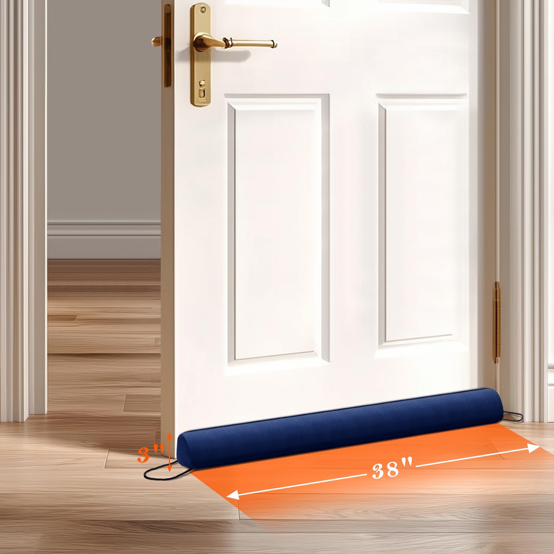 Door Draft Stopper with Removable Washable Cover