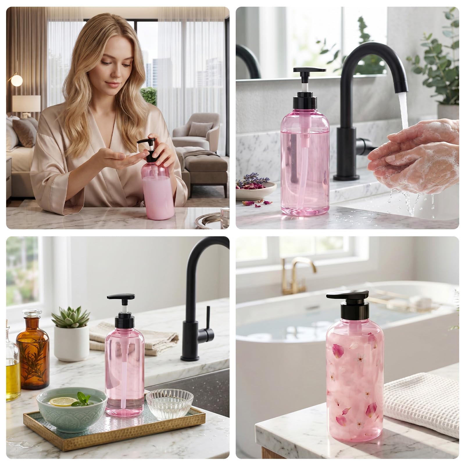 16.9oz 3Pcs Refillable Shower Bottles (3 Count)