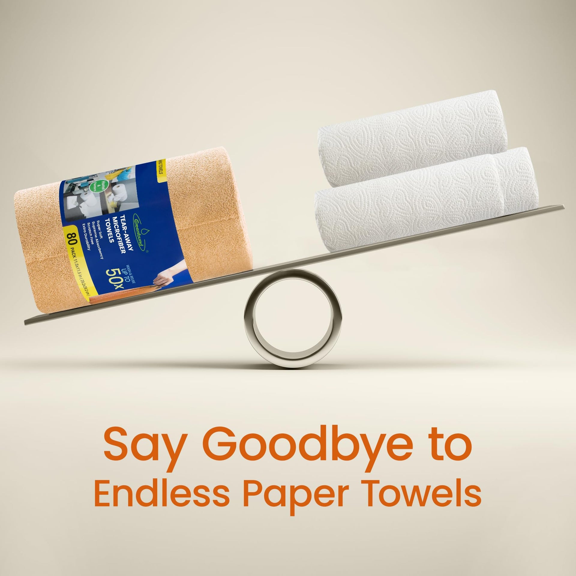 Microfiber Cleaning Cloth Roll (80 Count)
