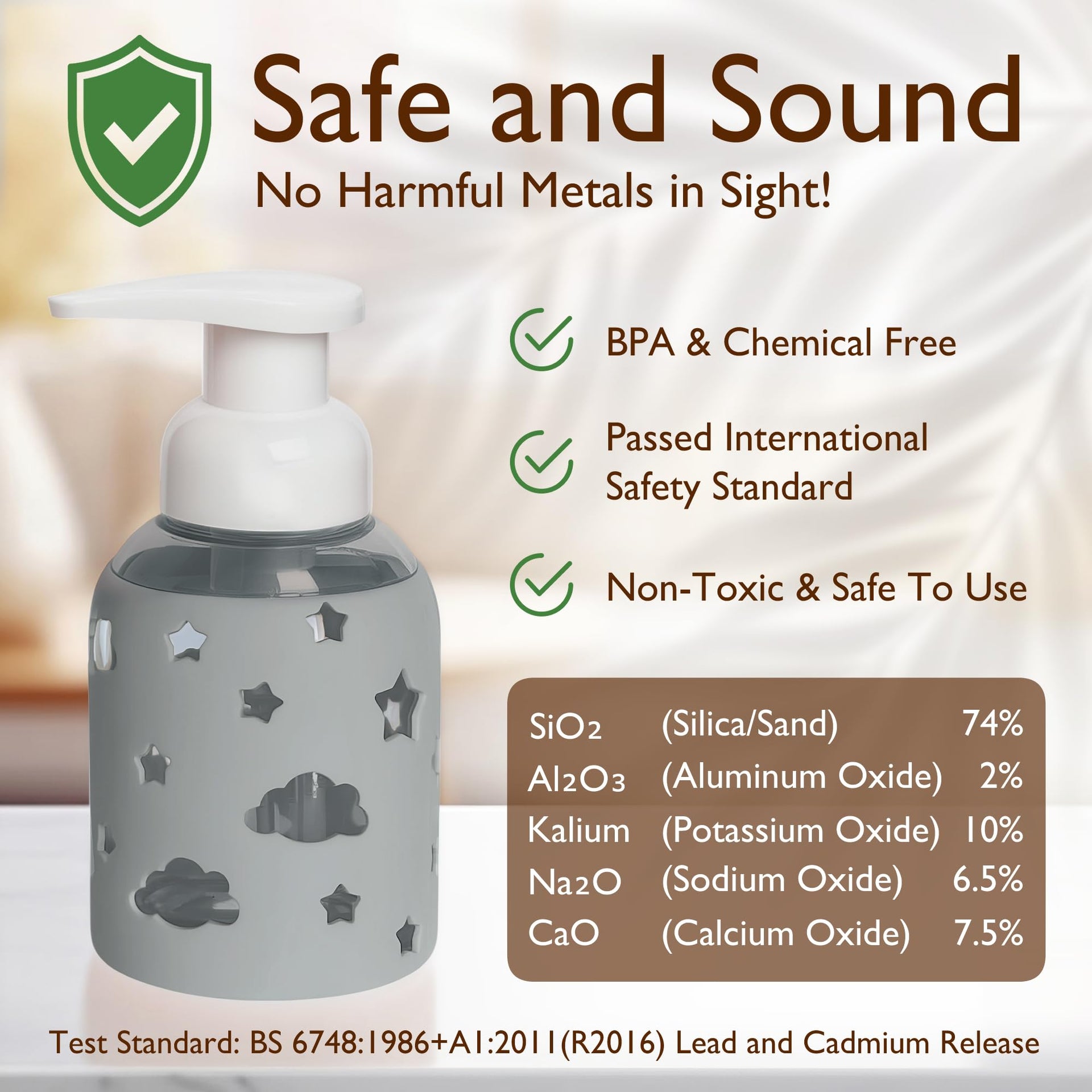 Foaming Hand Soap Dispenser Glass