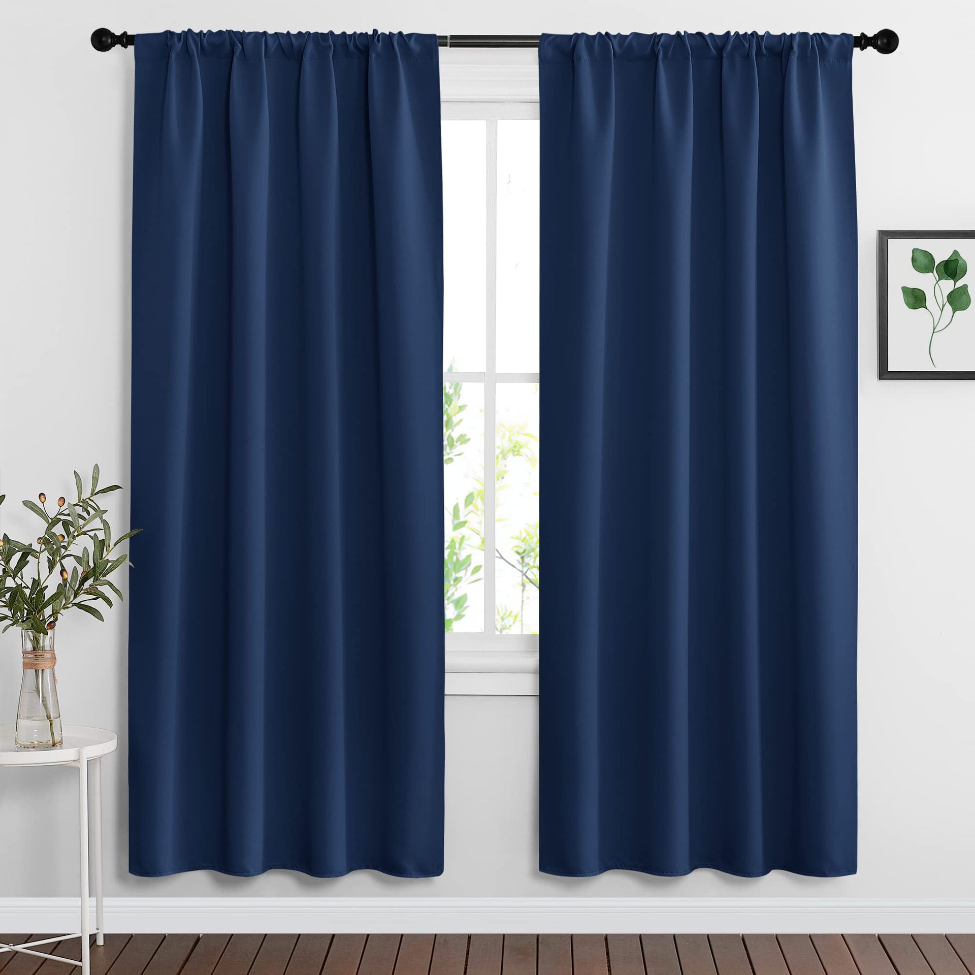 Blackout Curtains for Bedroom Living Room Nursery 72 inches Long (2 Count)