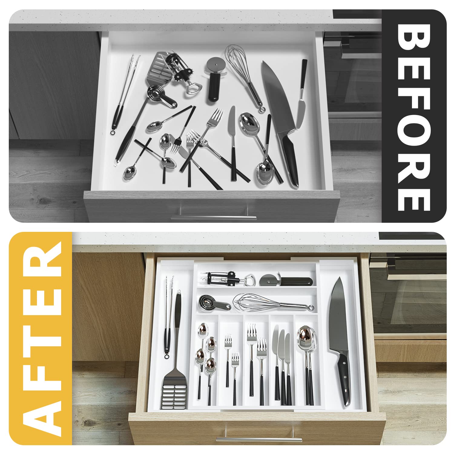 Utensil Organizer Silverware Drawer Organizer