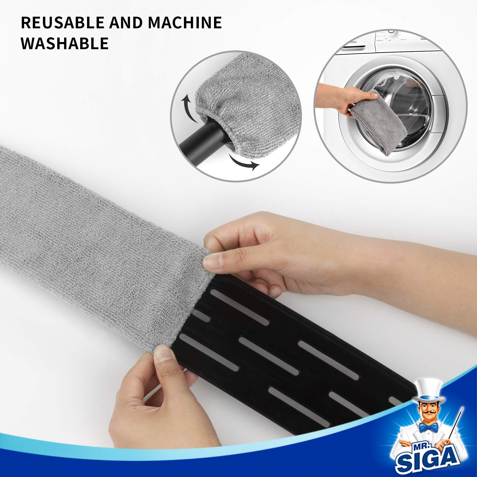 Microfiber Gap Duster with Stainless Steel Adjustable Handle