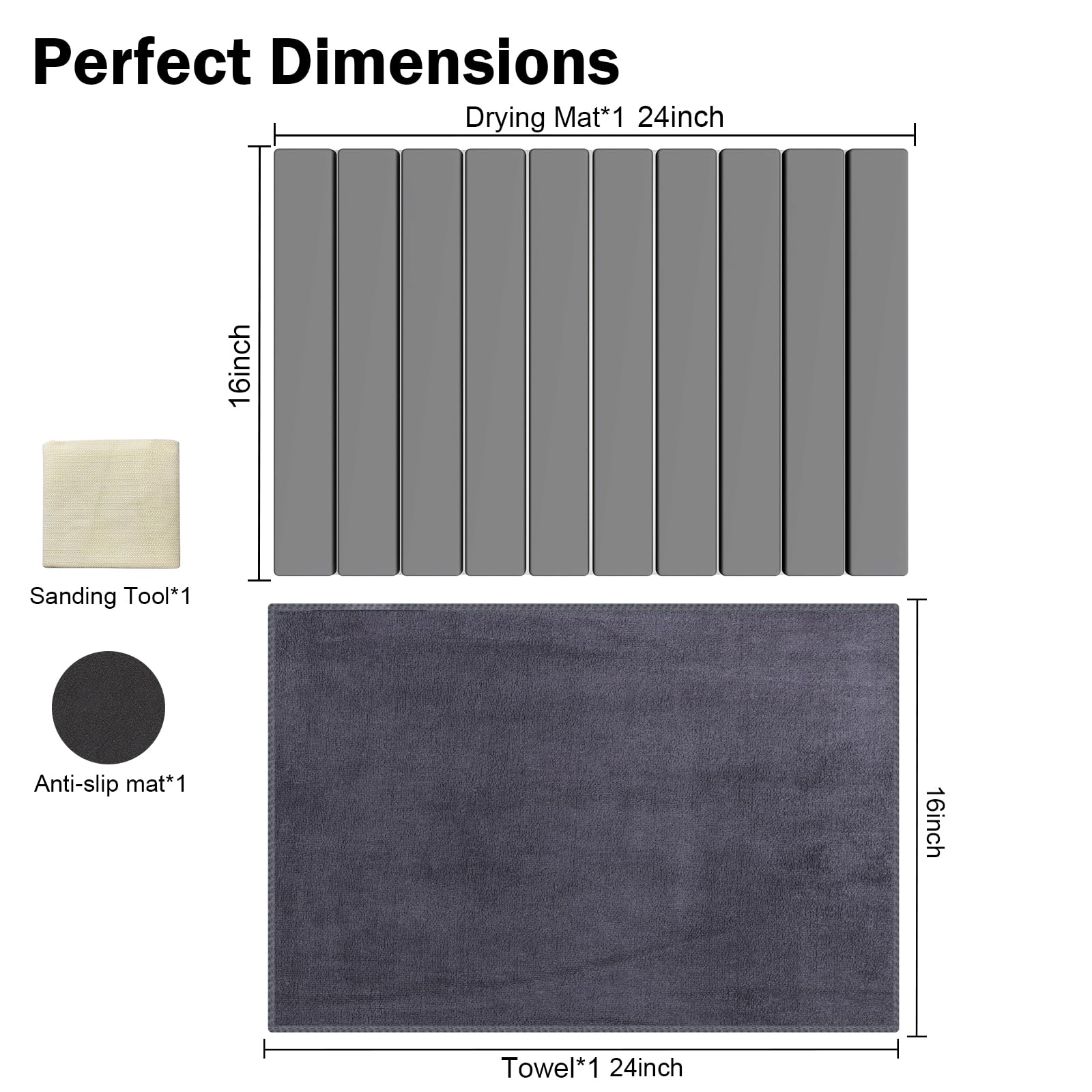 Stone Dish Drying Mat for Kitchen Counter