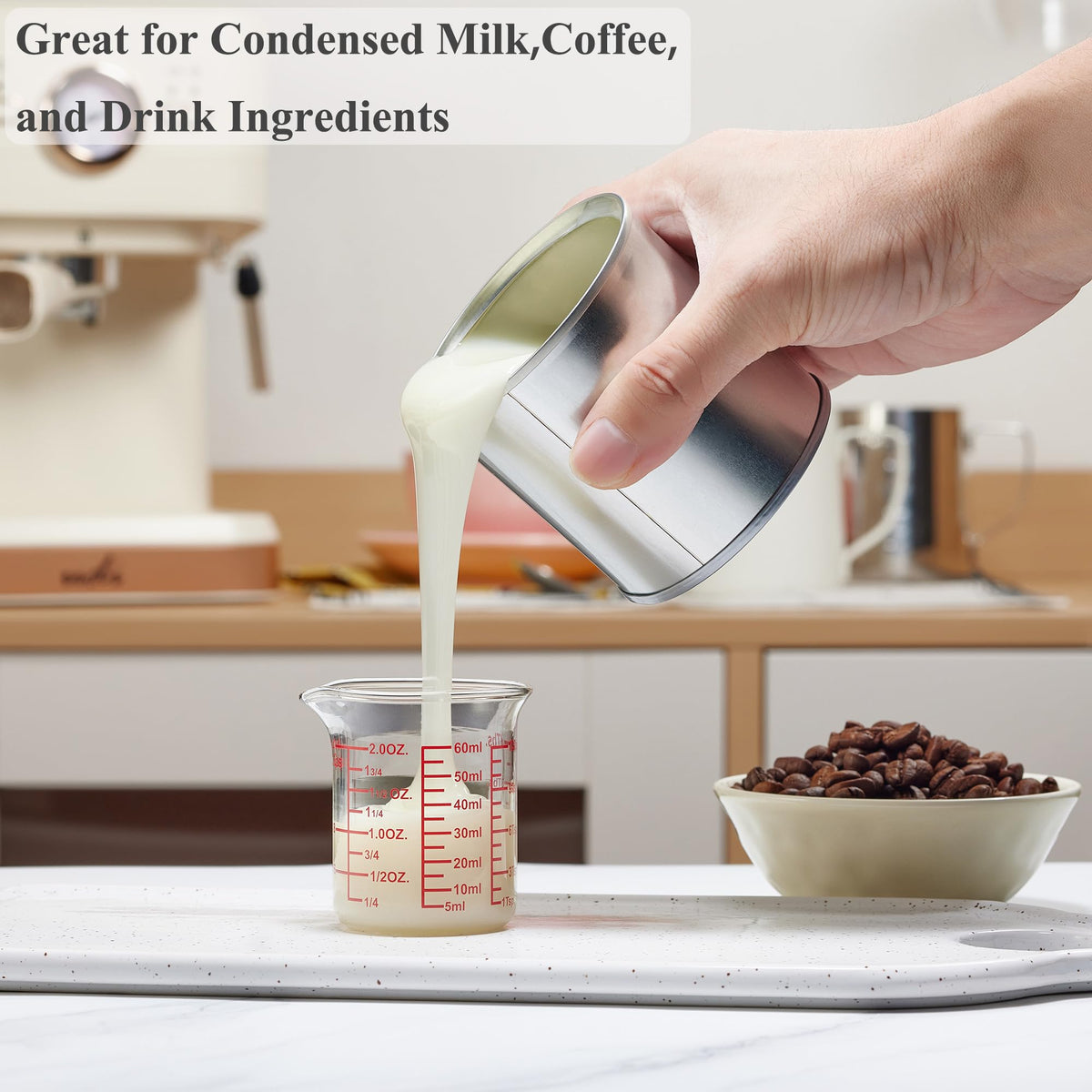 2 oz Glass Measuring Cups with V (2 Count)