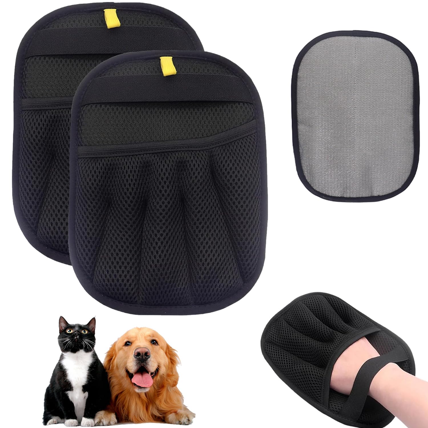2PCS Pet Hair Remover Gloves for Cats Dogs