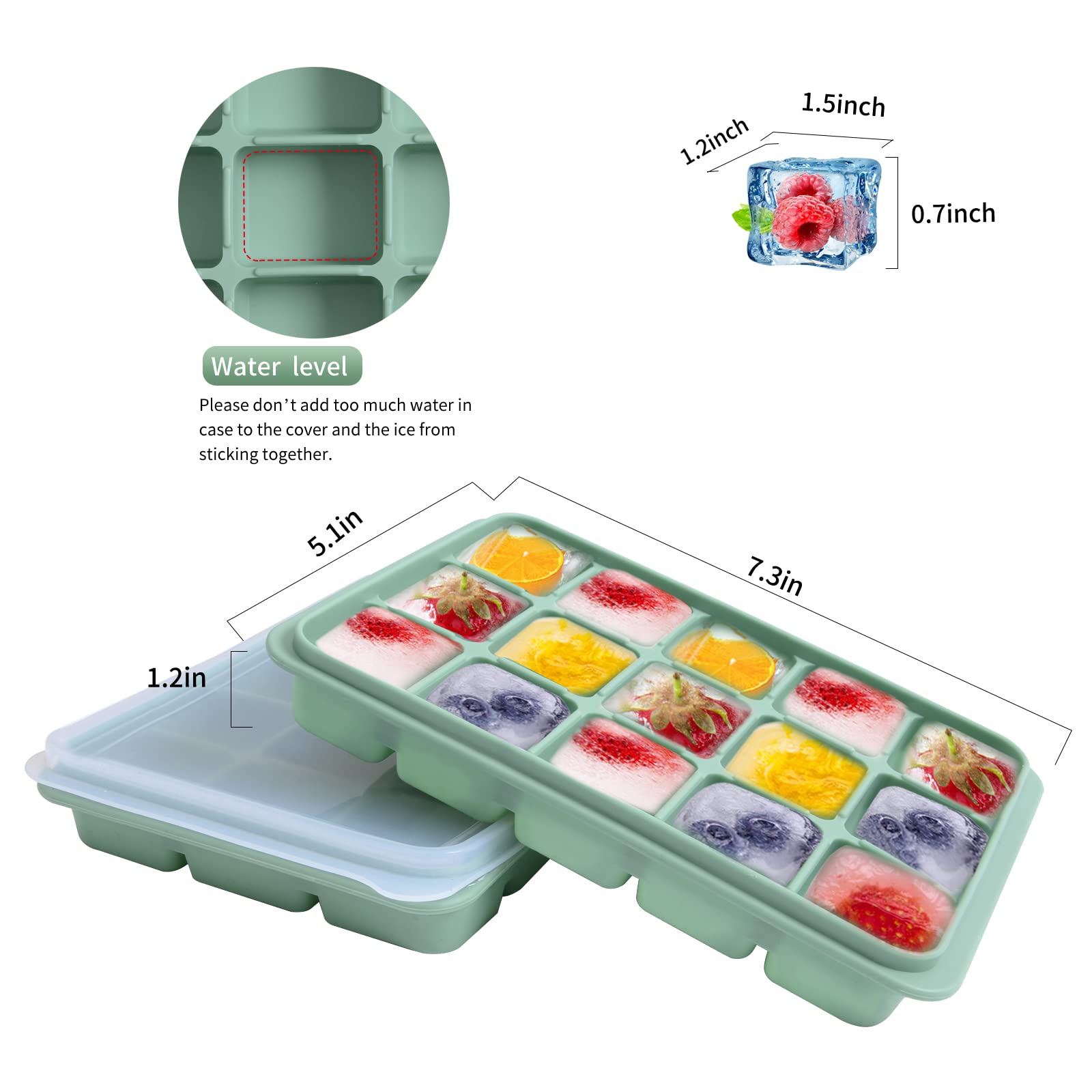 Ice Cube Trays Set of 2 (2 Count)