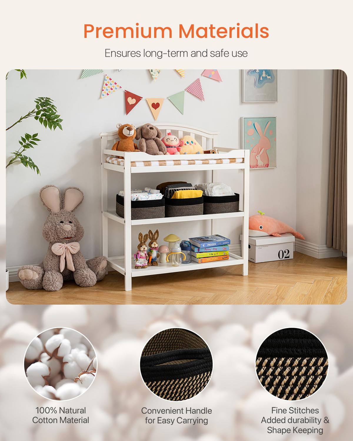 Small Woven Storage Basket for Organizing (3 Count)
