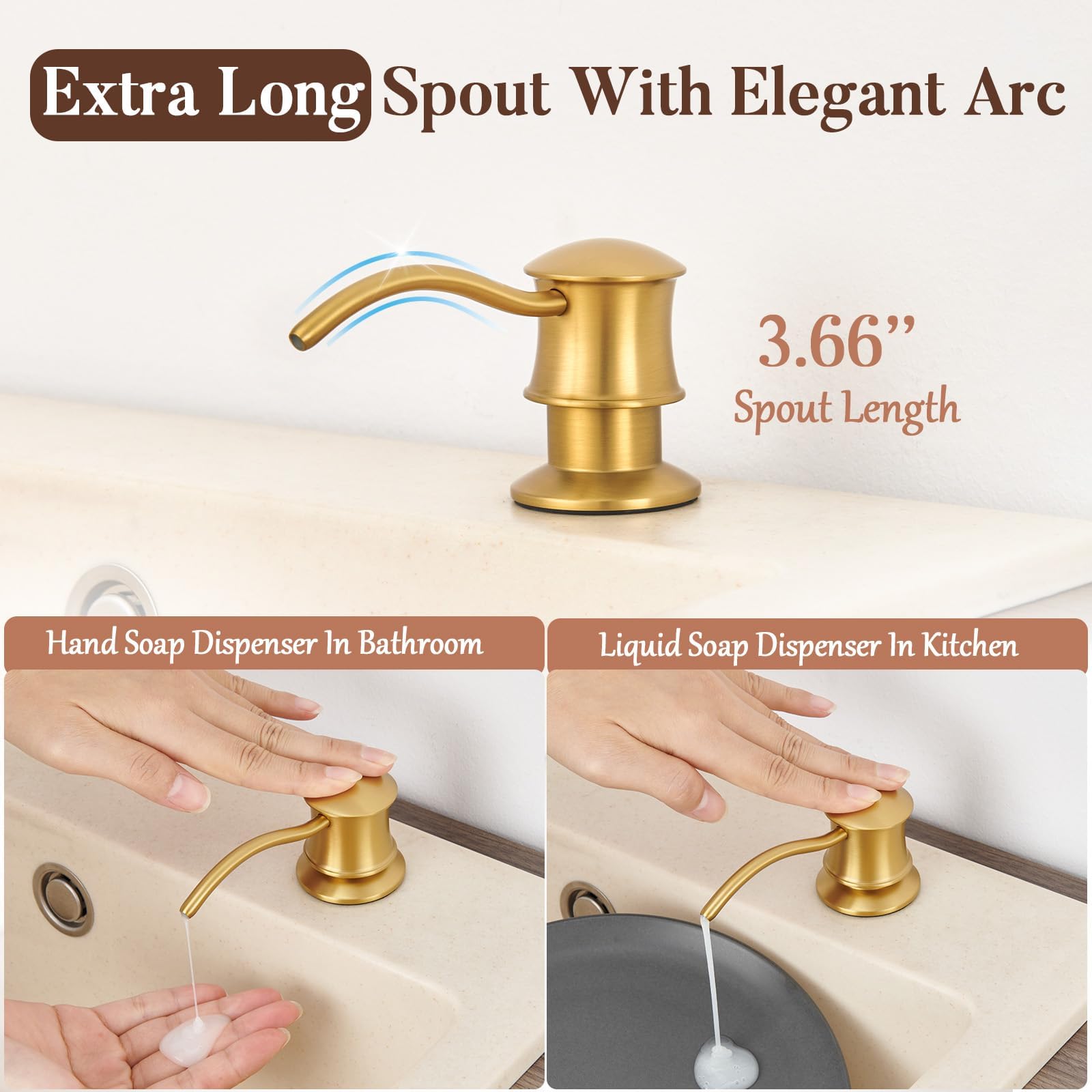 Built in Soap Dispenser for Kitchen Sink Countertop