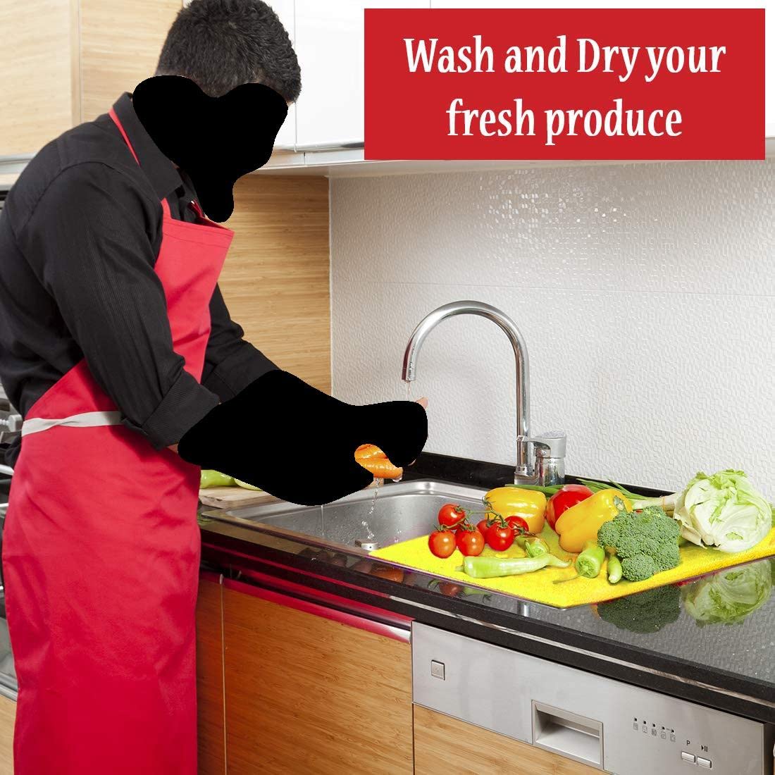 Fruit & Veggie Life Extender Liner for Fridge Refrigerator Drawers (5 Sq Ft)